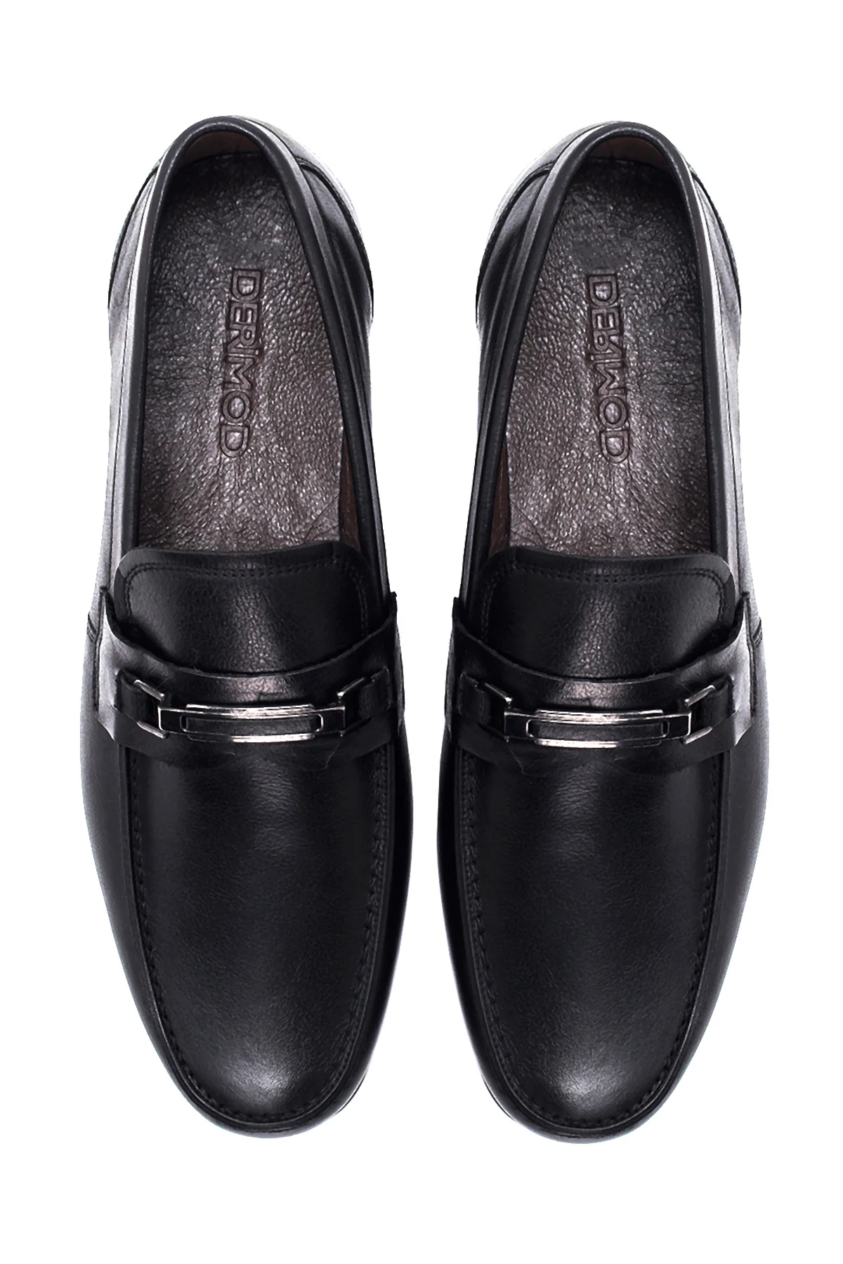 Erkek Siyah Deri Tokalı Casual Loafer - Image 7