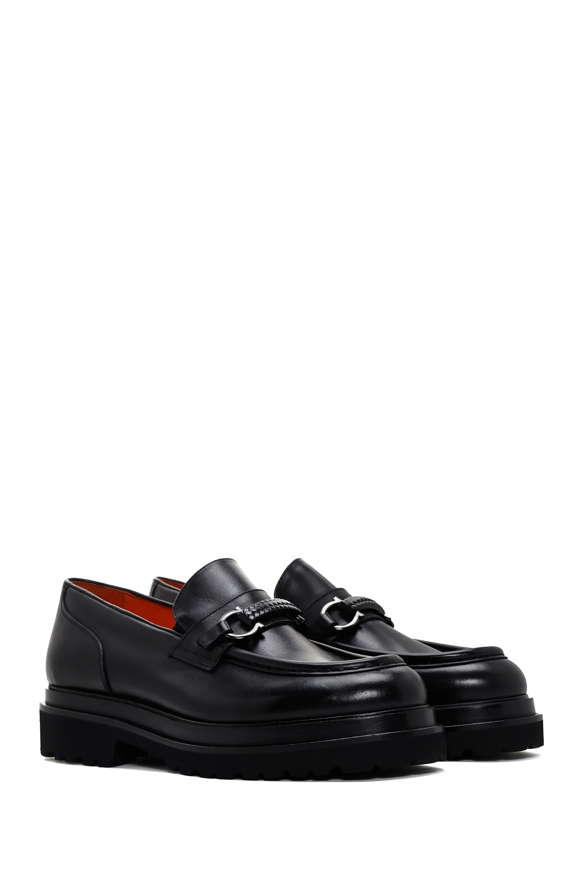 Erkek Siyah Deri Tokalı Casual Loafer - Image 3