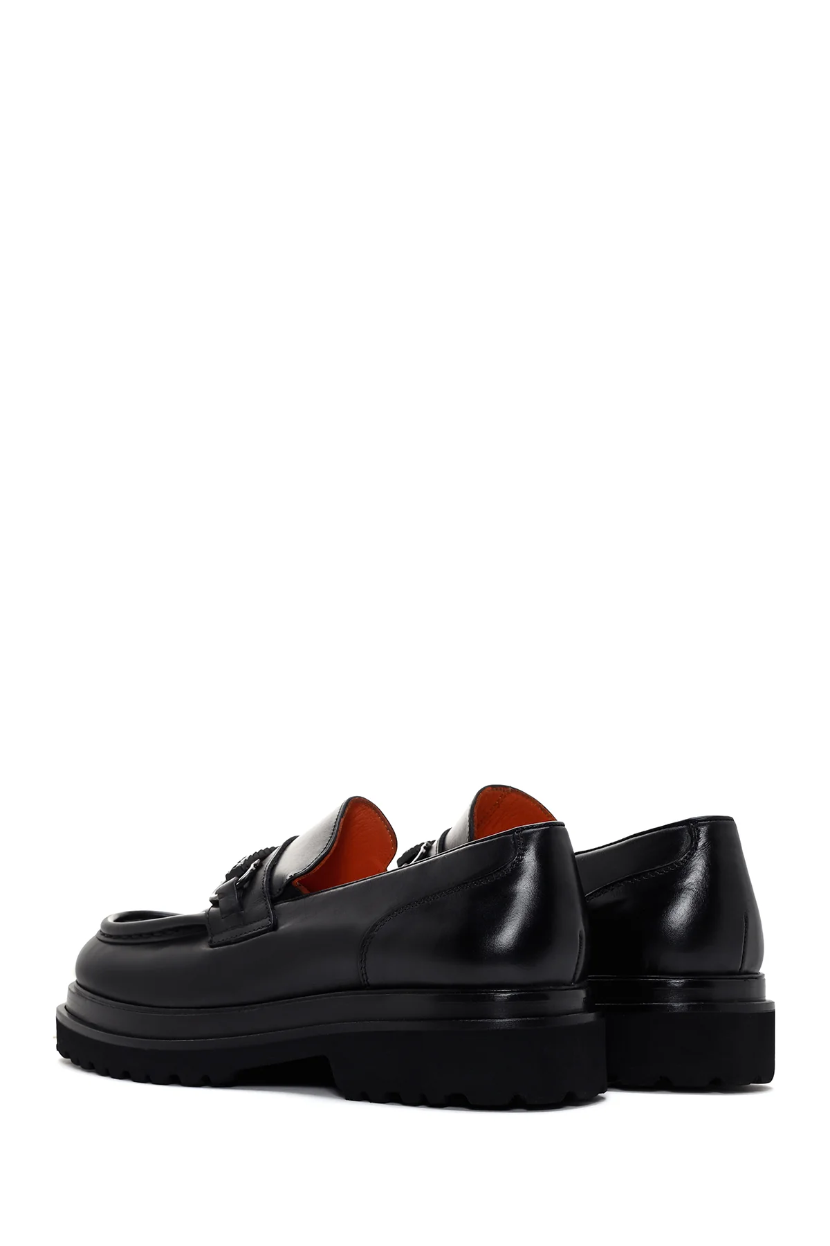 Erkek Siyah Deri Tokalı Casual Loafer - Image 5