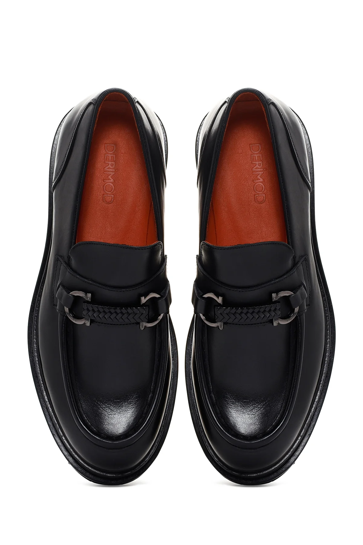 Erkek Siyah Deri Tokalı Casual Loafer - Image 6