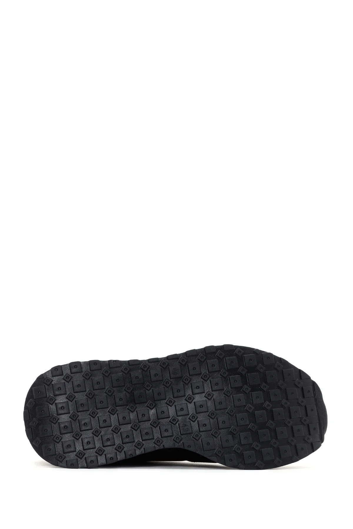 Erkek Siyah Kalın Tabanlı Bağcıklı Deri Casual Sneaker - Image 4
