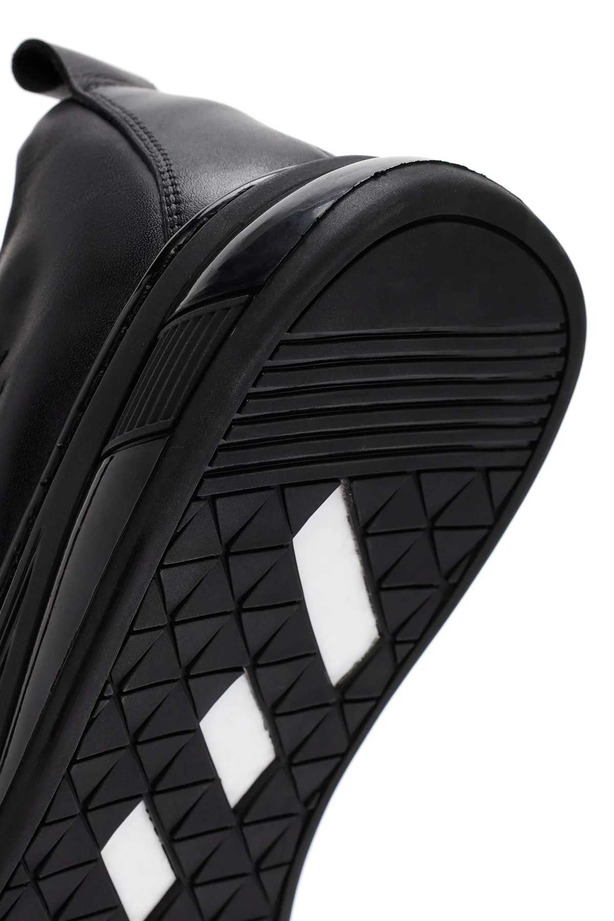 Erkek Siyah Kalın Tabanlı Bağcıklı Deri Sneaker - Image 8