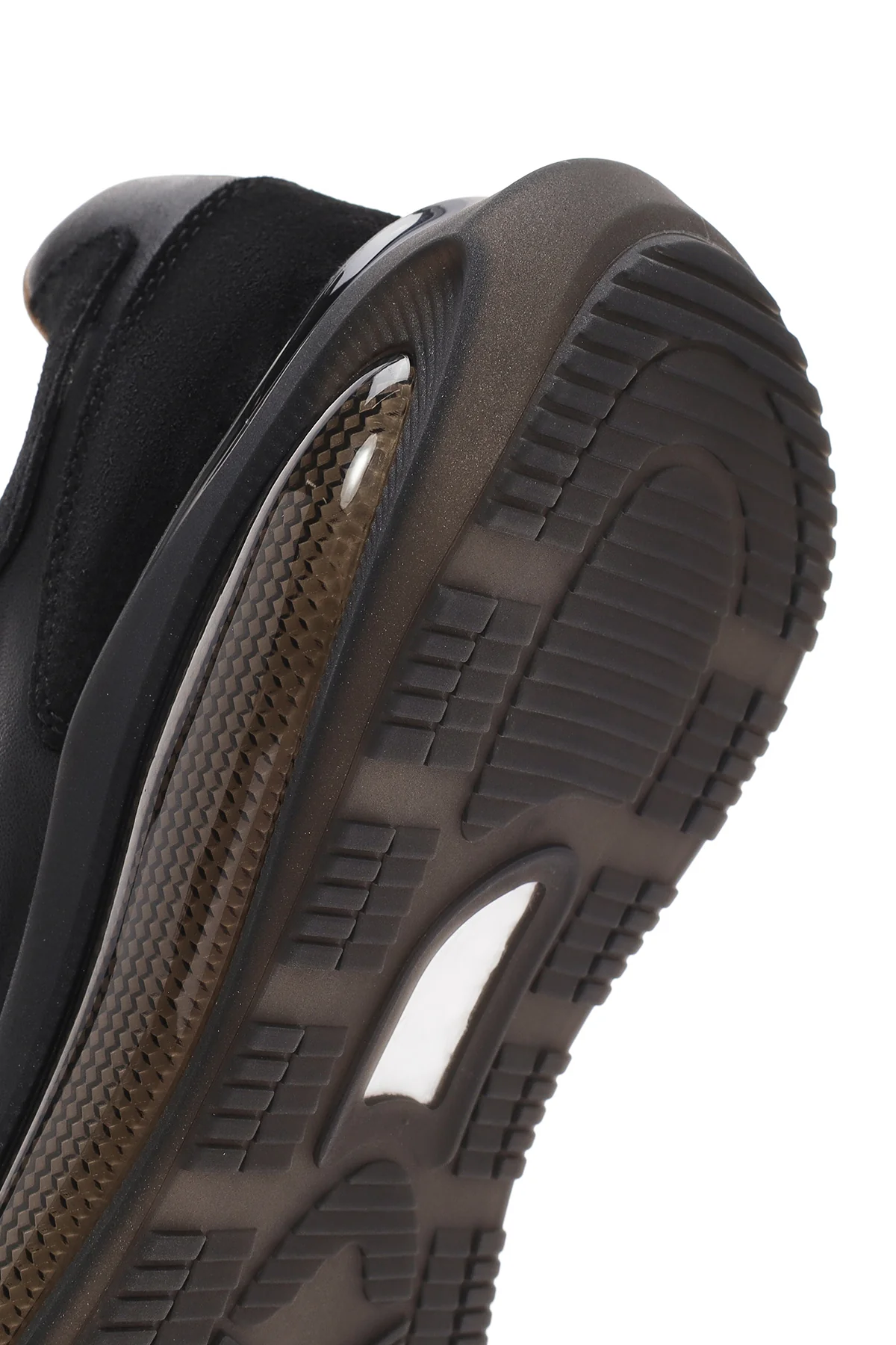 Erkek Siyah Kalın Tabanlı Bağcıklı Deri Sneaker - Image 8