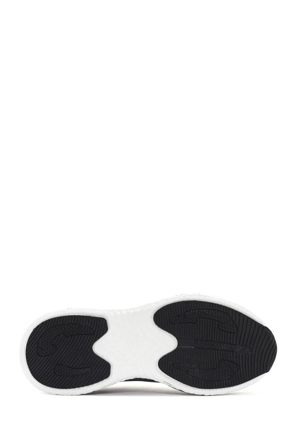 Erkek Siyah Kalın Tabanlı Bağcıklı Deri Sneaker - Image 4