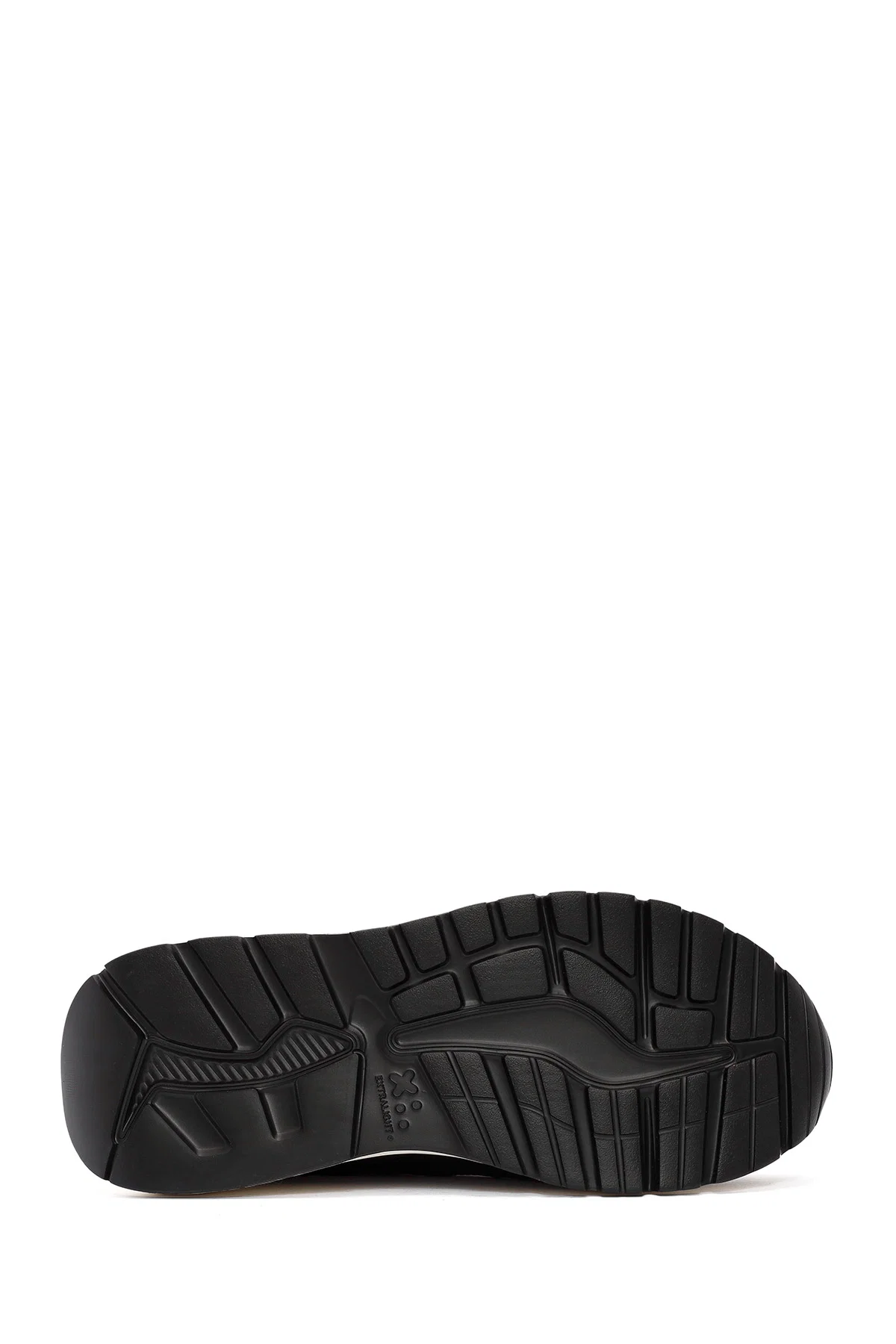 Erkek Siyah Kalın Tabanlı Bağcıklı Deri Sneaker - Image 4