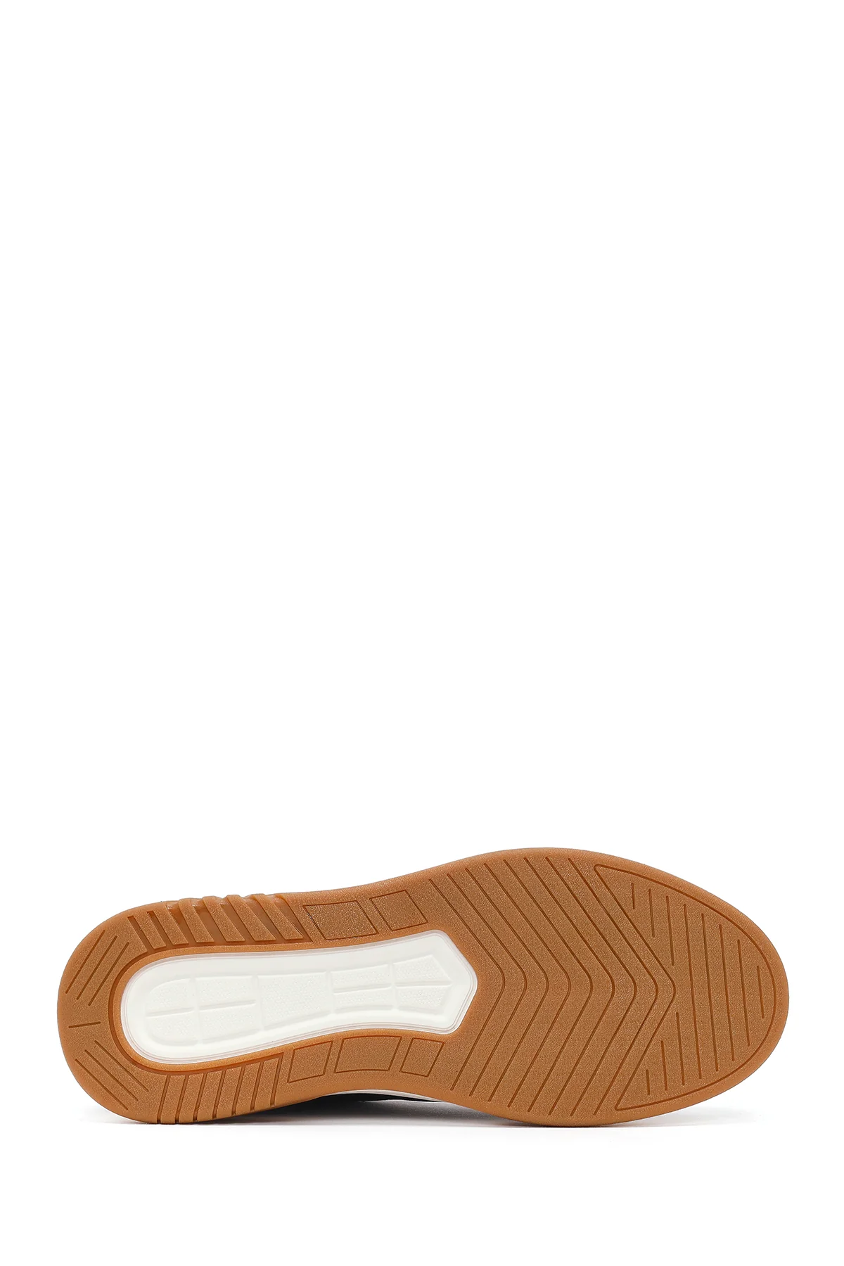 Erkek Siyah Kalın Tabanlı Bağcıklı Deri Sneaker - Image 5