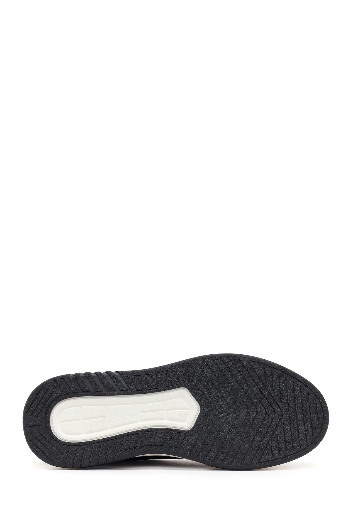 Erkek Siyah Kalın Tabanlı Bağcıklı Deri Sneaker - Image 5