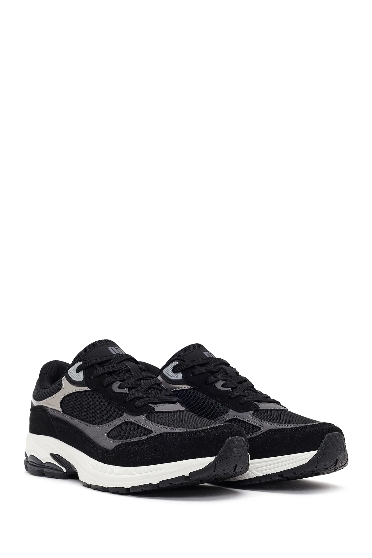 Erkek Siyah Kalın Tabanlı Bağcıklı Sneaker - Image 2