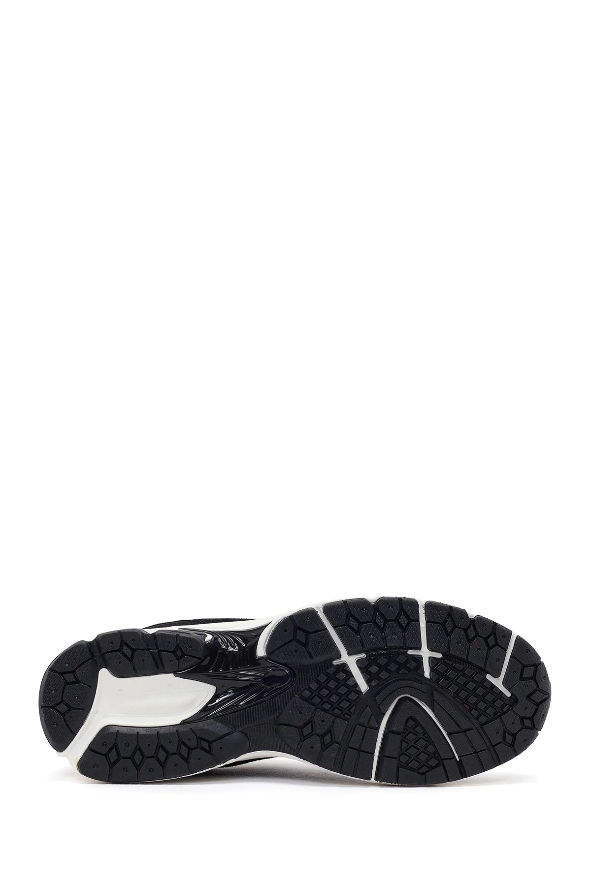 Erkek Siyah Kalın Tabanlı Bağcıklı Sneaker - Image 5