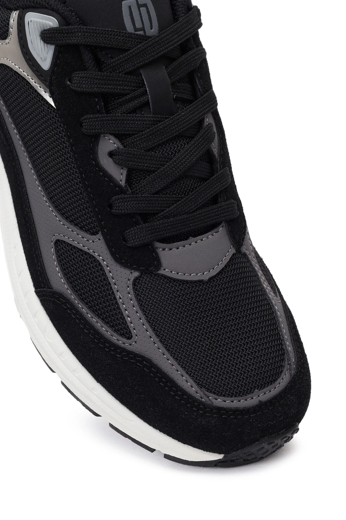 Erkek Siyah Kalın Tabanlı Bağcıklı Sneaker - Image 9