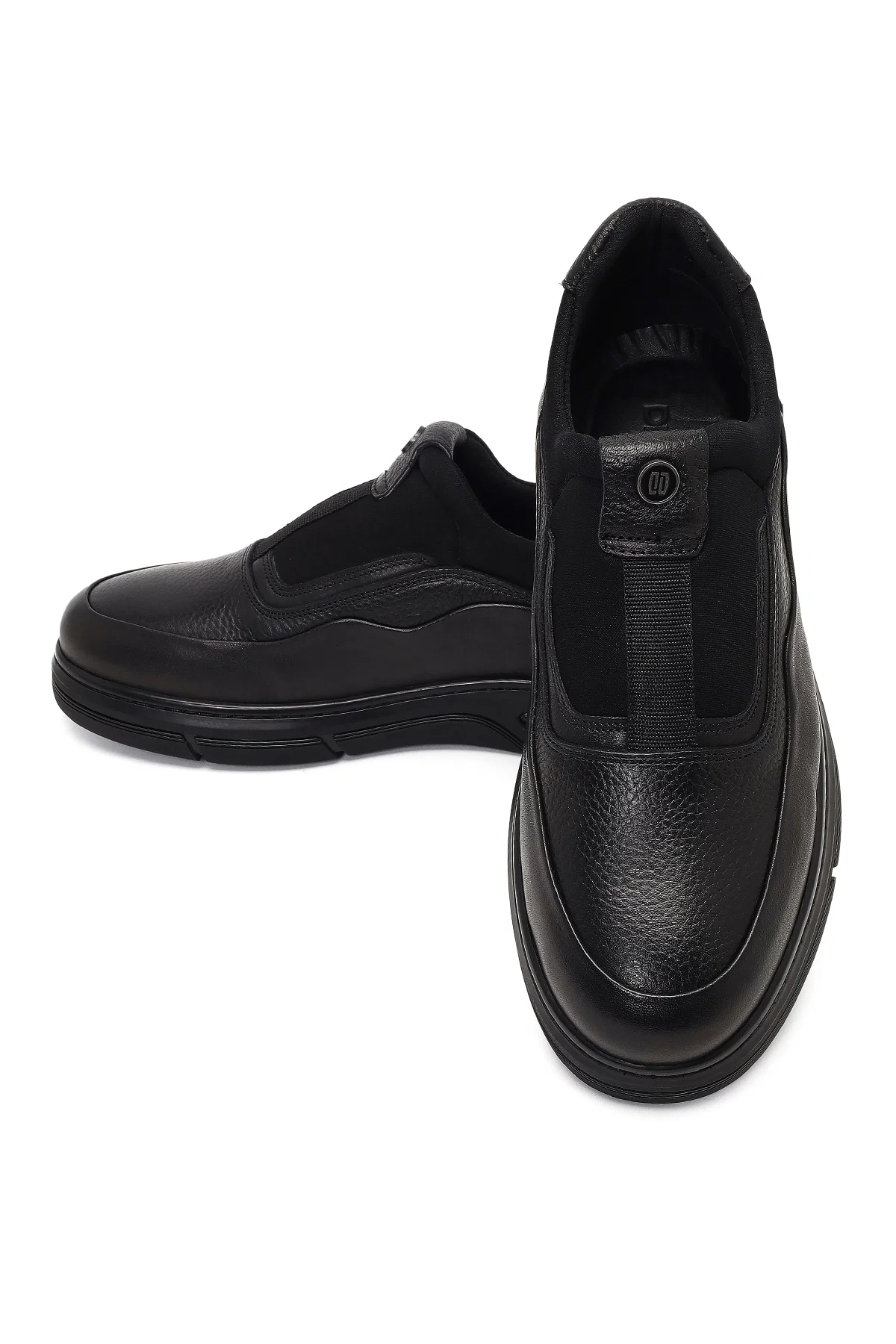 Erkek Siyah Kalın Tabanlı Deri Casual Comfort Sneaker - Image 10