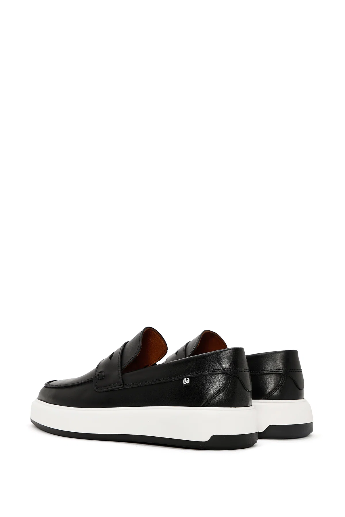 Erkek Siyah Kalın Tabanlı Deri Casual Loafer - Image 5