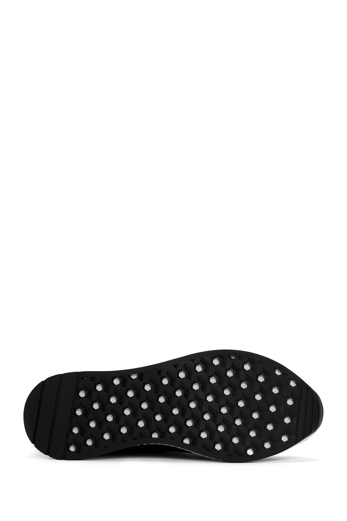 Erkek Siyah Kalın Tabanlı Deri Casual Sneaker - Image 4