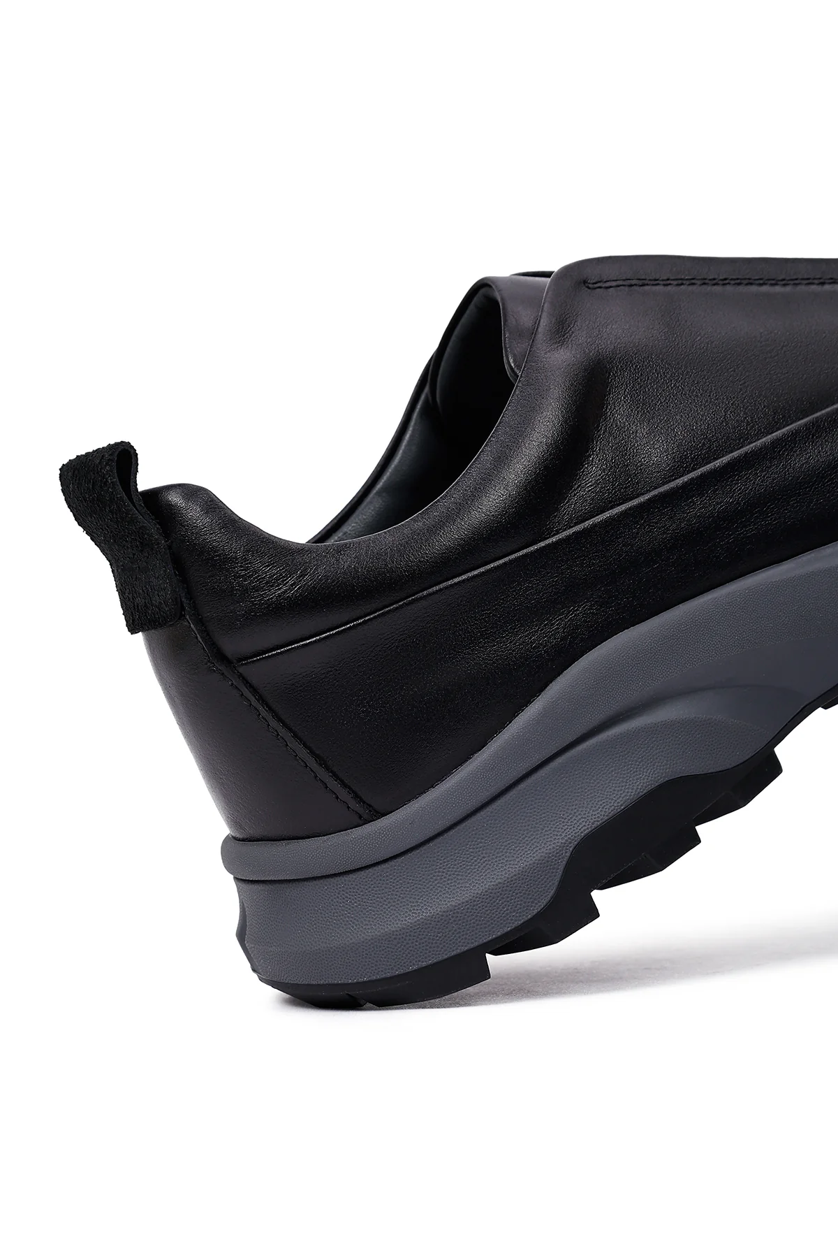 Erkek Siyah Kalın Tabanlı Deri Casual Sneaker - Image 10