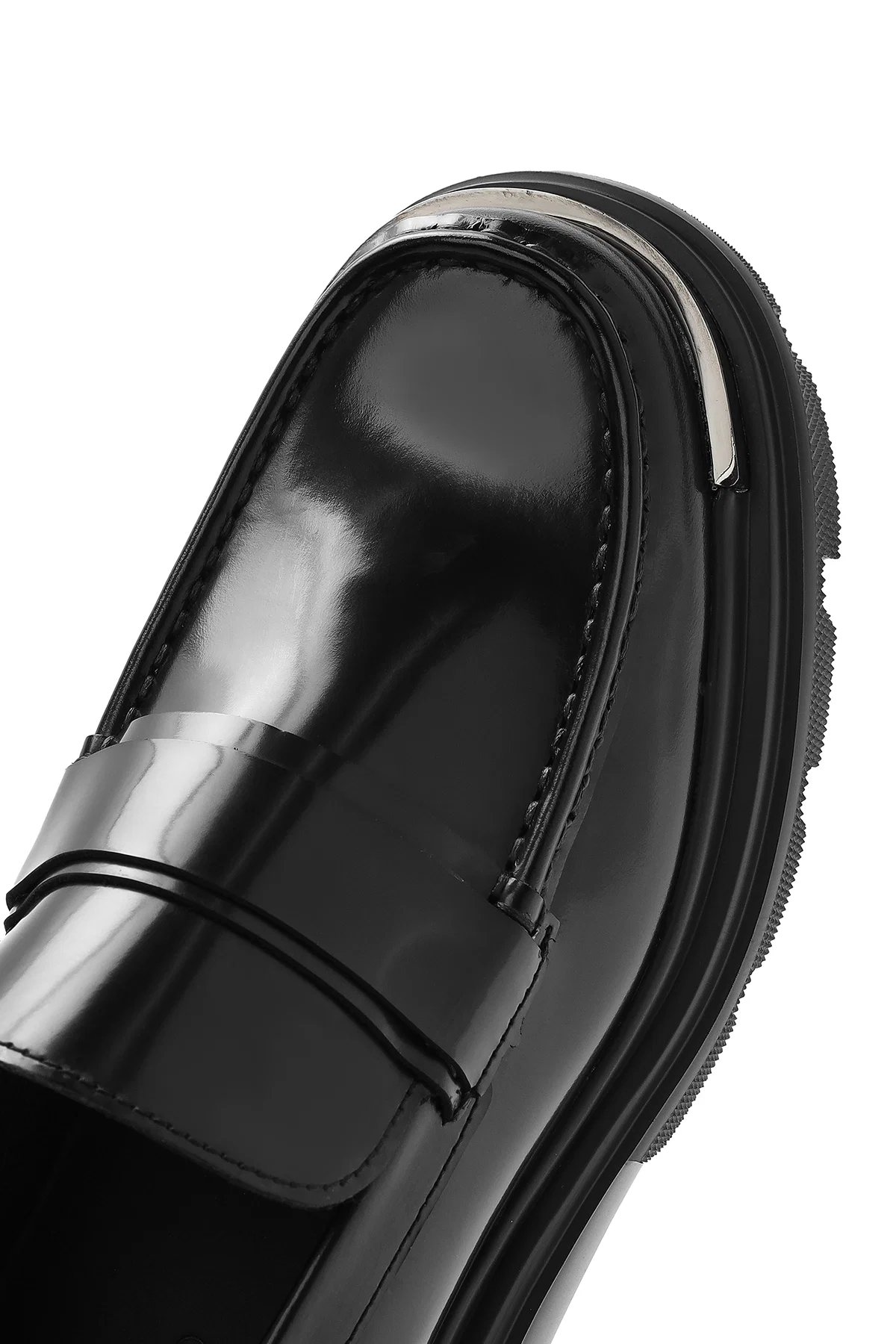 Erkek Siyah Kalın Tabanlı Deri Loafer - Image 8