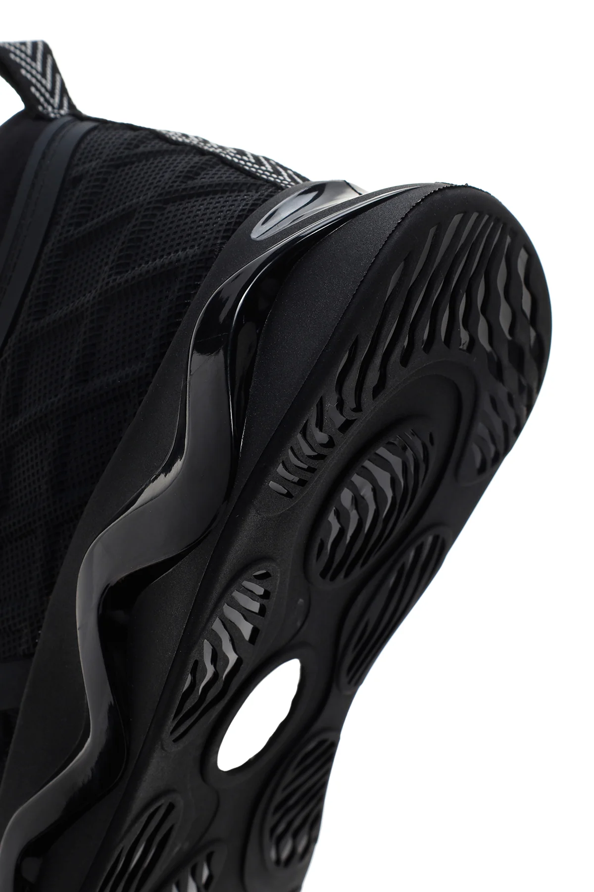 Erkek Siyah Kalın Tabanlı Deri Sneaker - Image 8