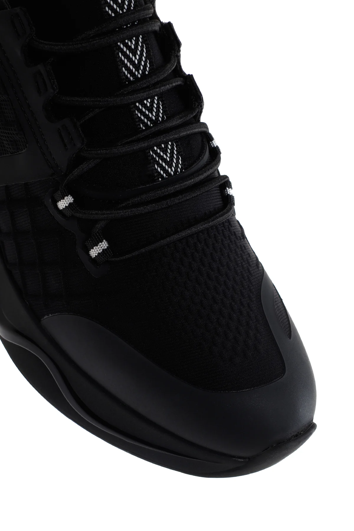 Erkek Siyah Kalın Tabanlı Deri Sneaker - Image 9