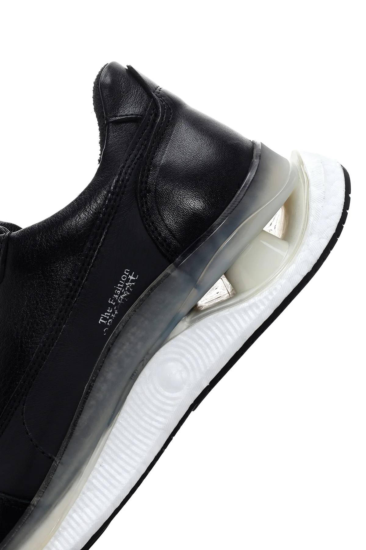 Erkek Siyah Kalın Tabanlı Deri Sneaker - Image 7