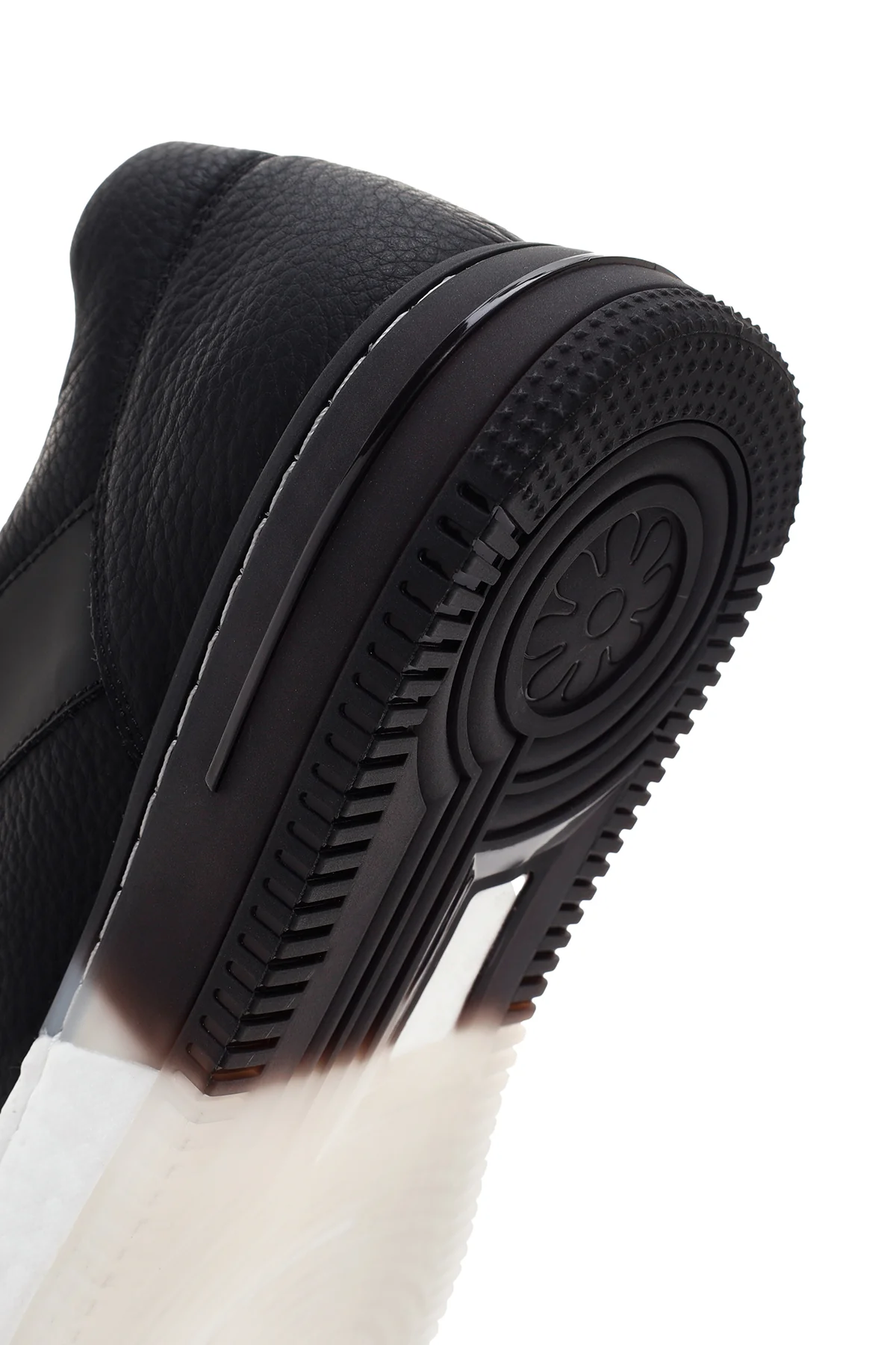 Erkek Siyah Kalın Tabanlı Deri Sneaker - Image 7