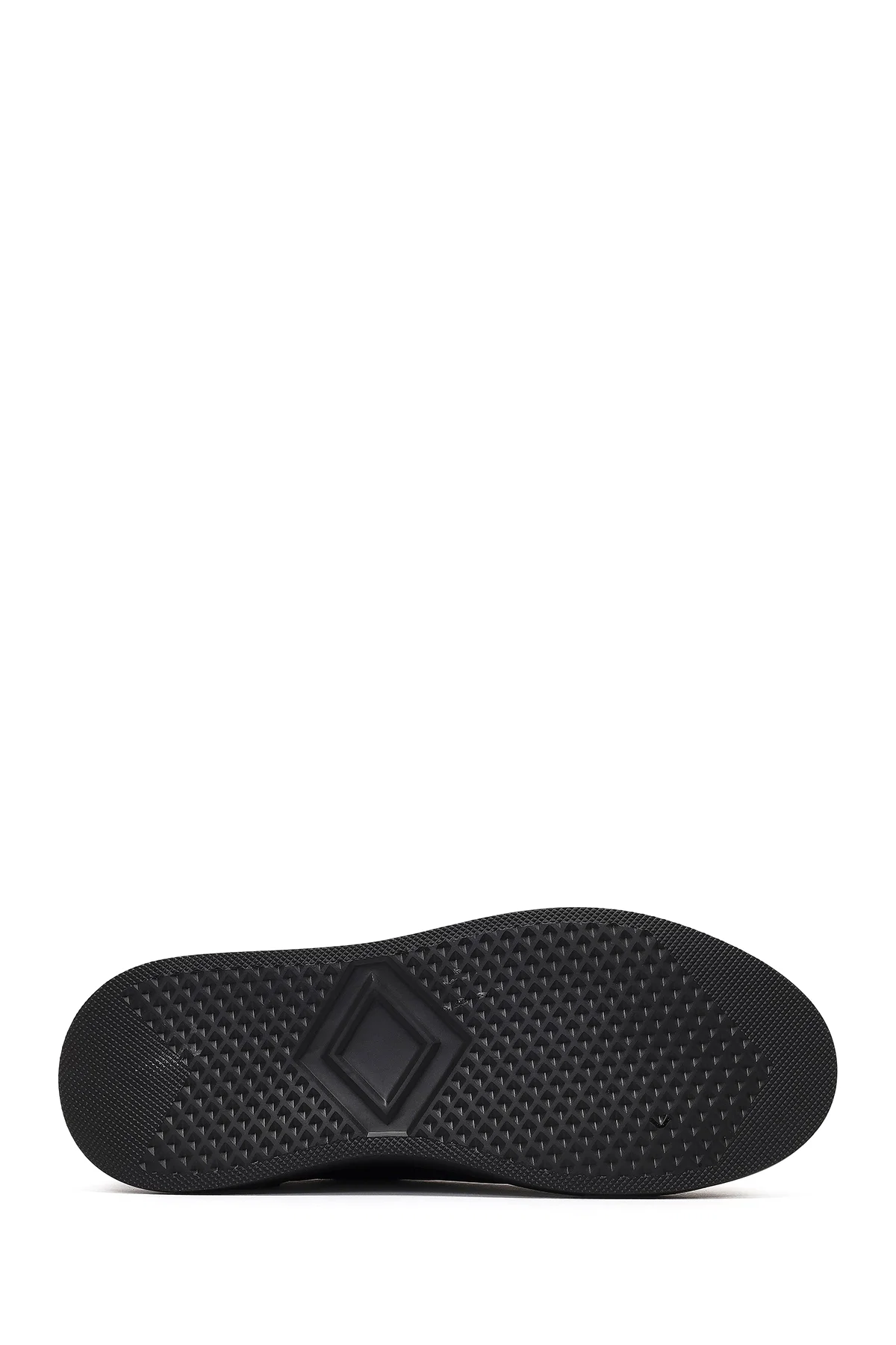 Erkek Siyah Kalın Tabanlı Deri Sneaker - Image 4