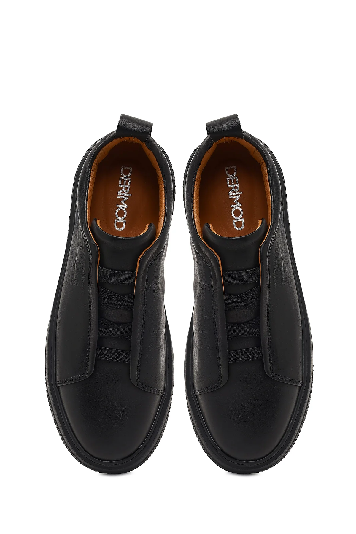 Erkek Siyah Kalın Tabanlı Deri Sneaker - Image 7