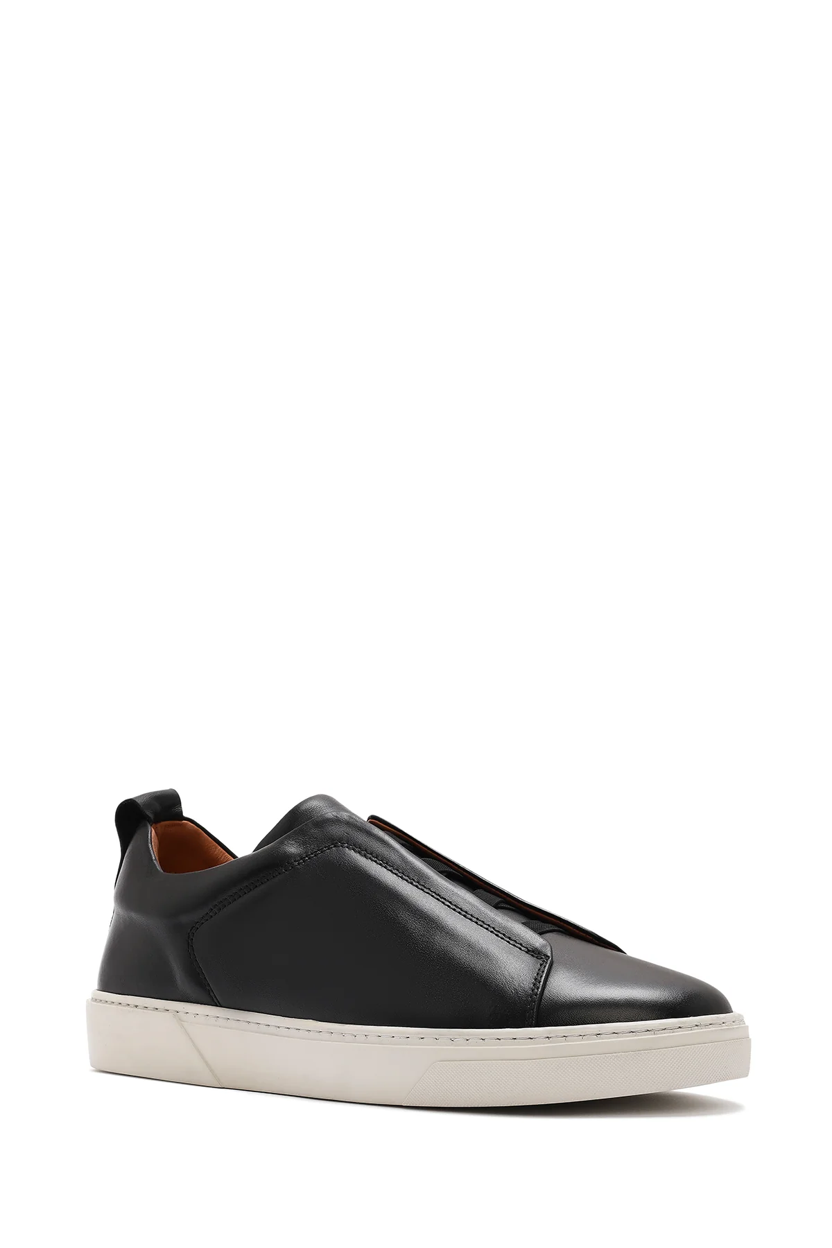 Erkek Siyah Kalın Tabanlı Deri Sneaker - Image 7