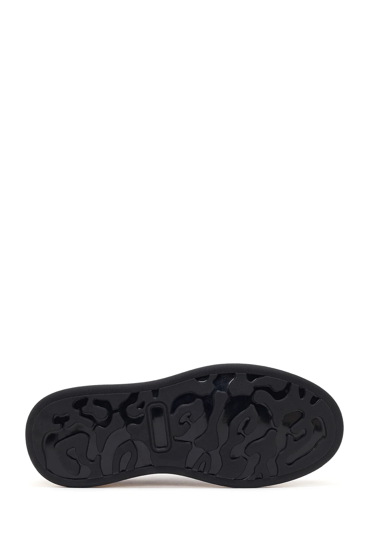 Erkek Siyah Kalın Tabanlı Deri Sneaker - Image 5