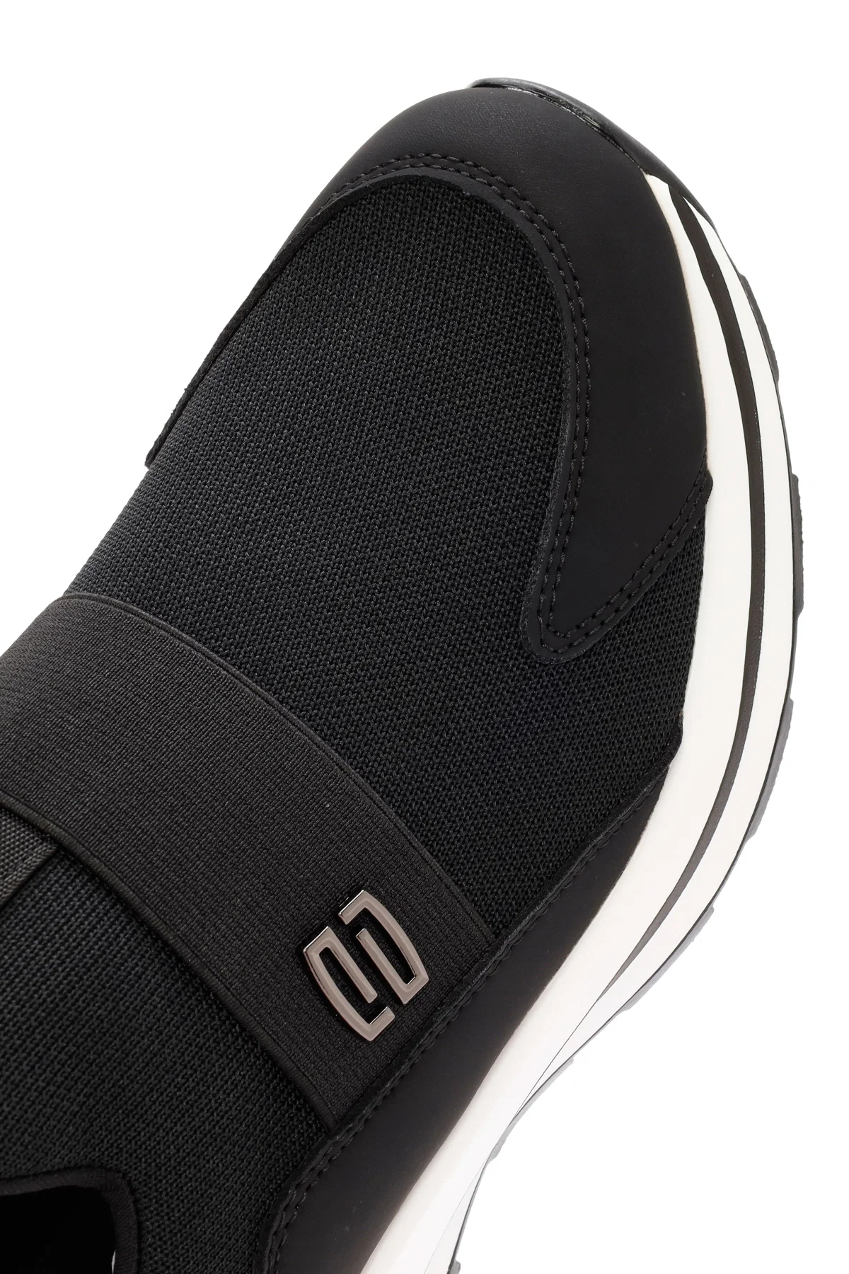 Erkek Siyah Kalın Tabanlı Kumaş Sneaker - Image 10