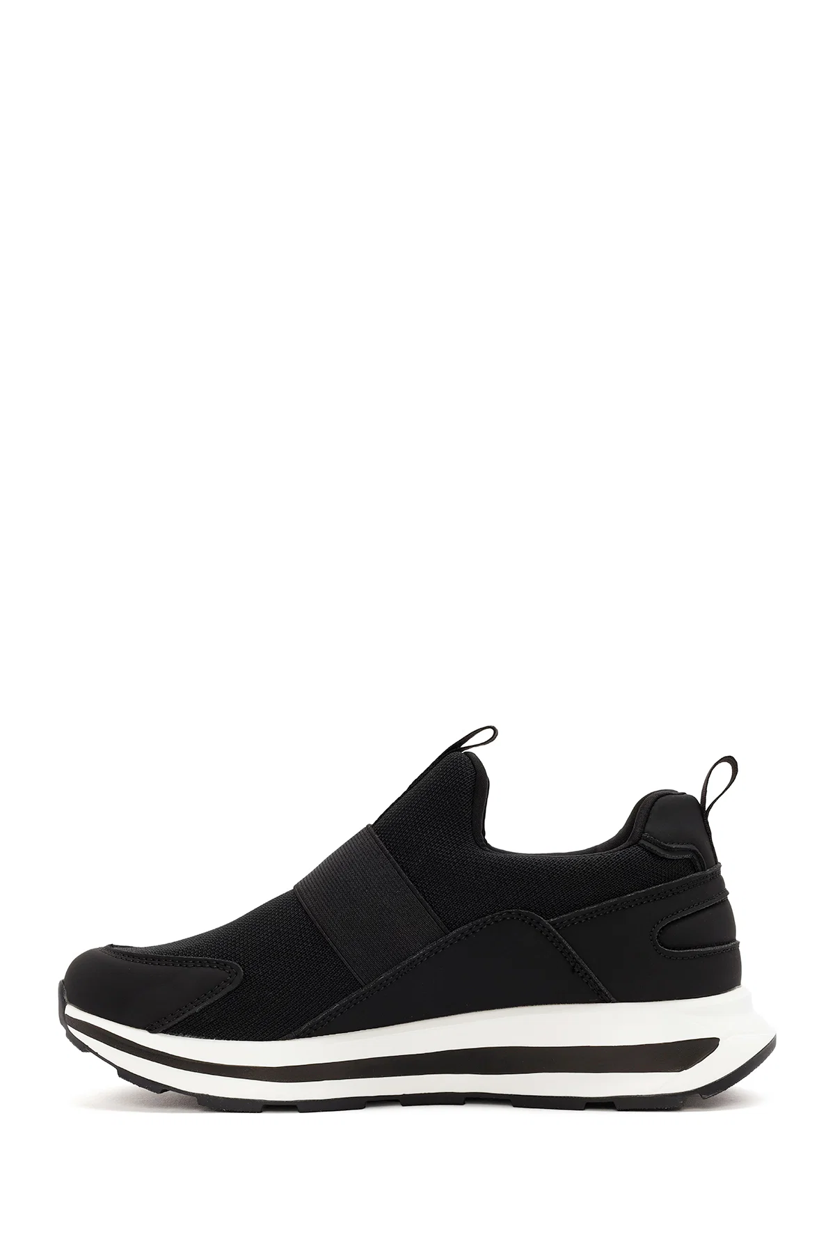 Erkek Siyah Kalın Tabanlı Kumaş Sneaker - Image 2
