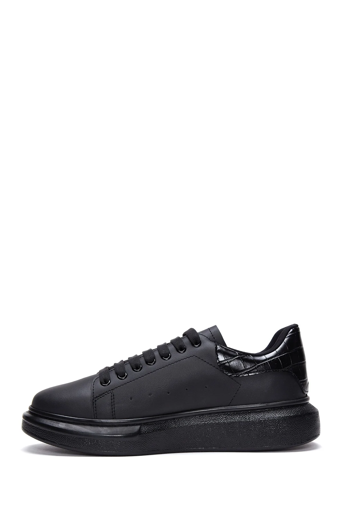 Erkek Siyah Kalın Tabanlı Sneaker - Image 2
