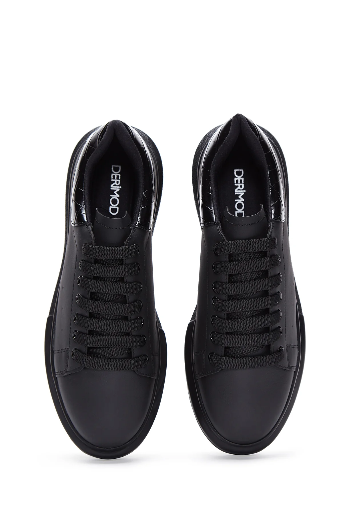 Erkek Siyah Kalın Tabanlı Sneaker - Image 6