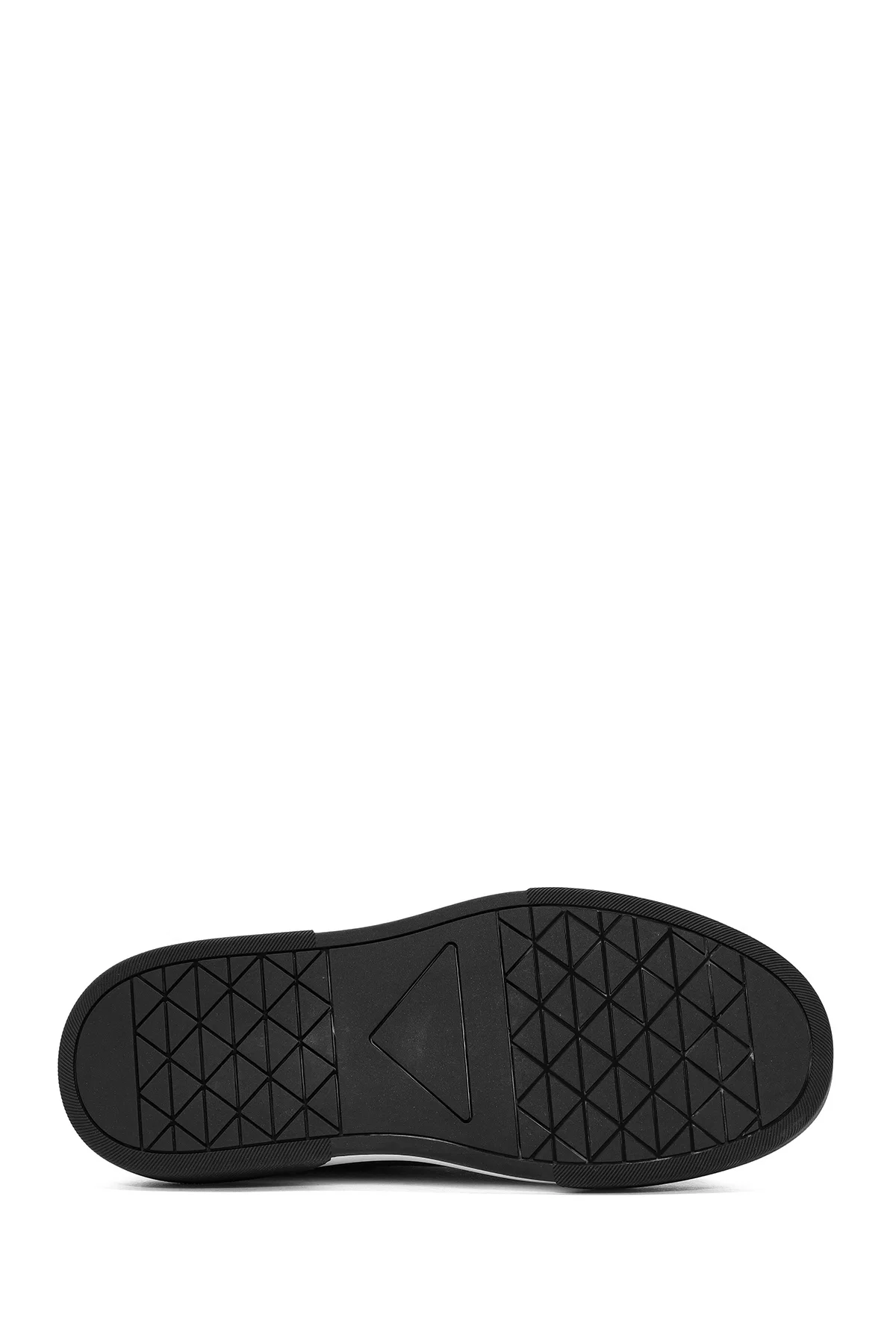 Erkek Siyah Kalın Tabanlı Süet Deri Sneaker - Image 4