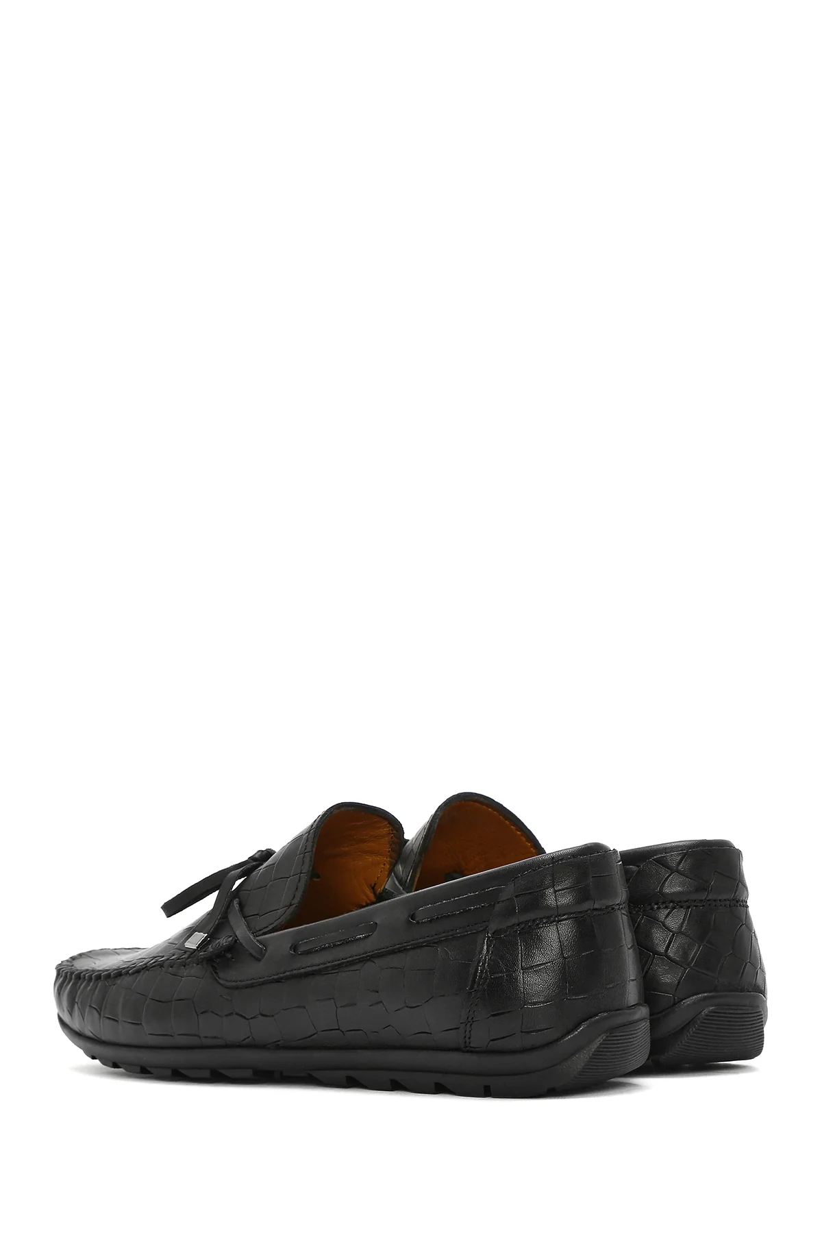 Erkek Siyah Kroko Deri Loafer - Image 6