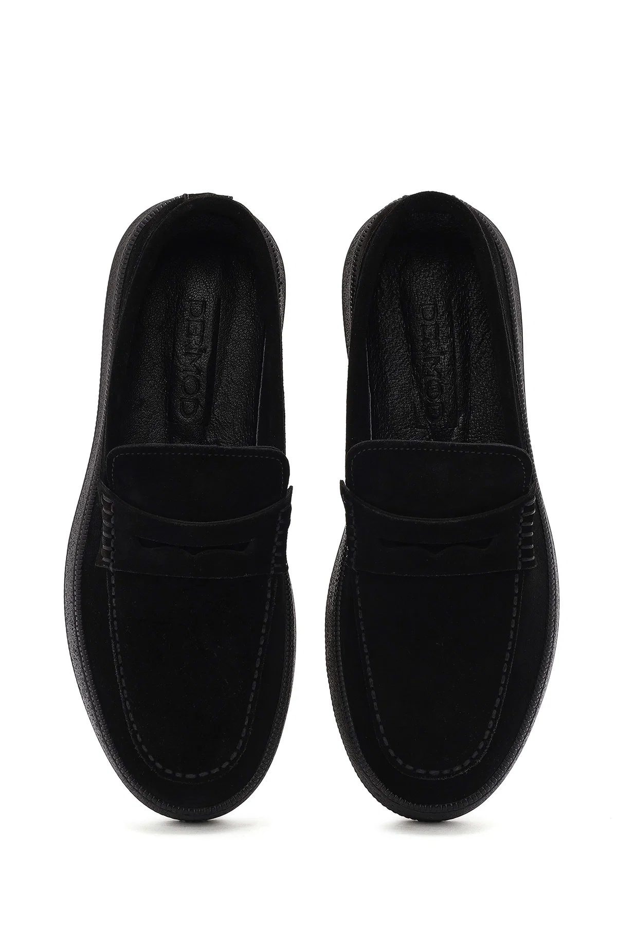 Erkek Siyah Makosen Süet Deri Loafer - Image 7