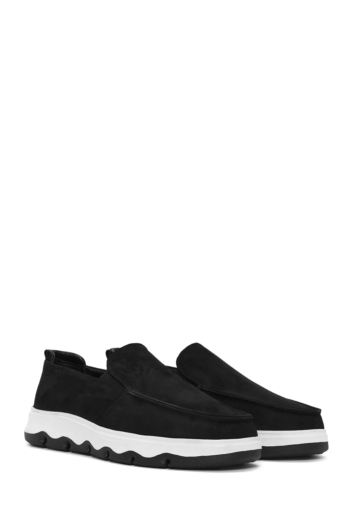 Erkek Siyah Nubuk Deri Comfort Loafer - Image 3