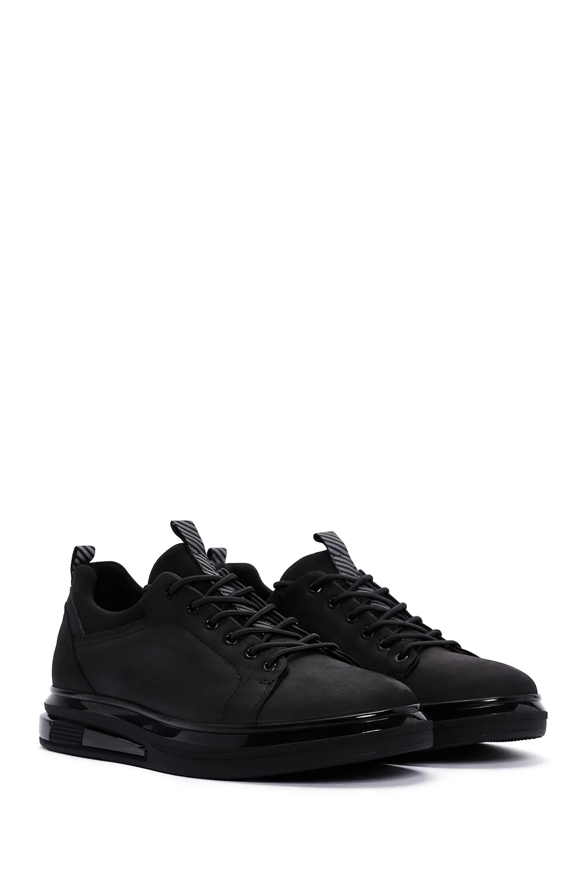 Erkek Siyah Nubuk Deri Sneaker - Image 3