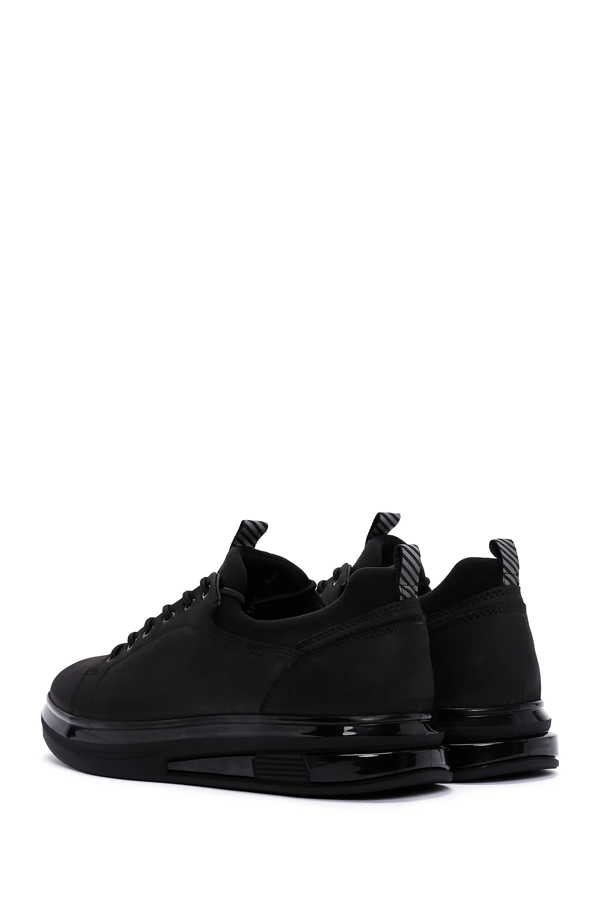 Erkek Siyah Nubuk Deri Sneaker - Image 5