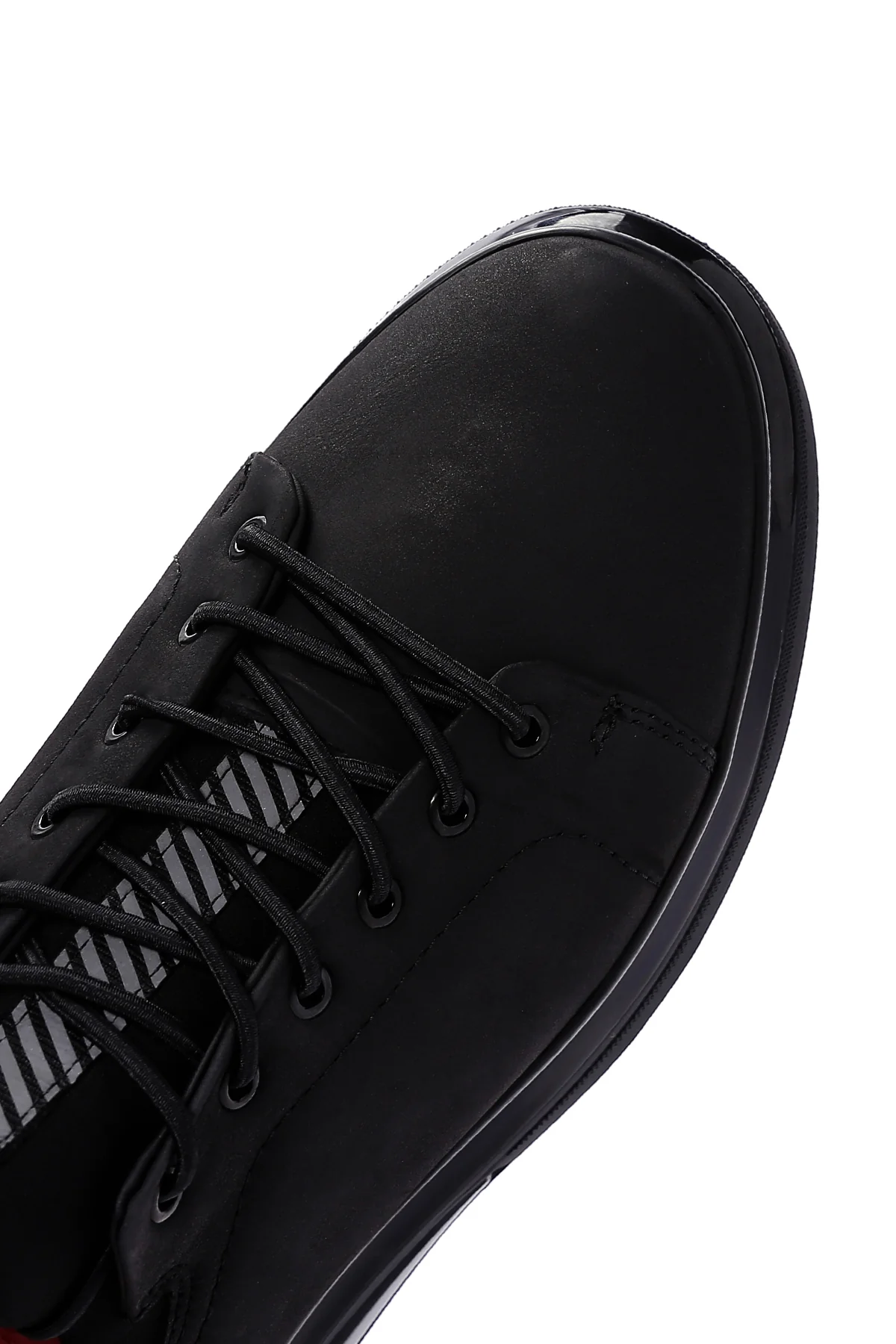 Erkek Siyah Nubuk Deri Sneaker - Image 8