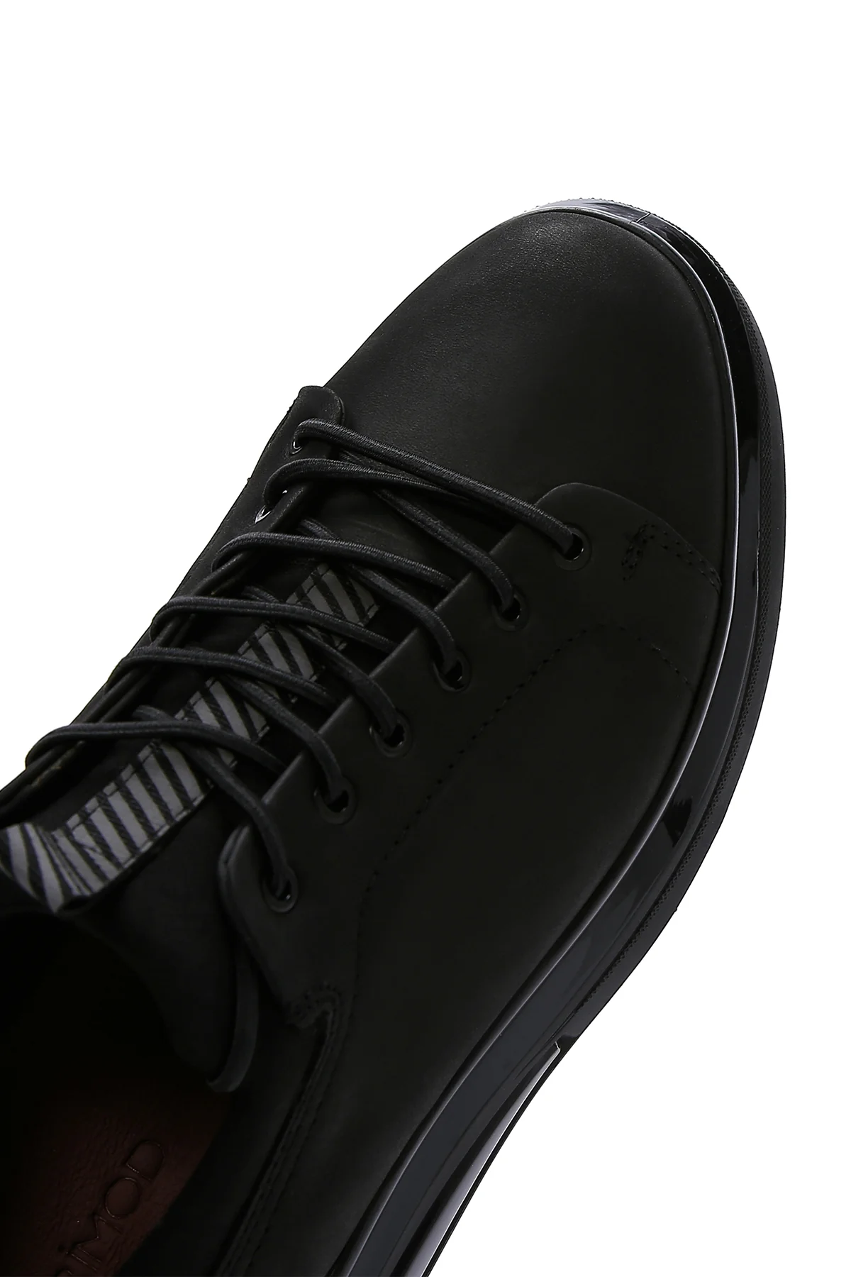 Erkek Siyah Nubuk Deri Sneaker - Image 9