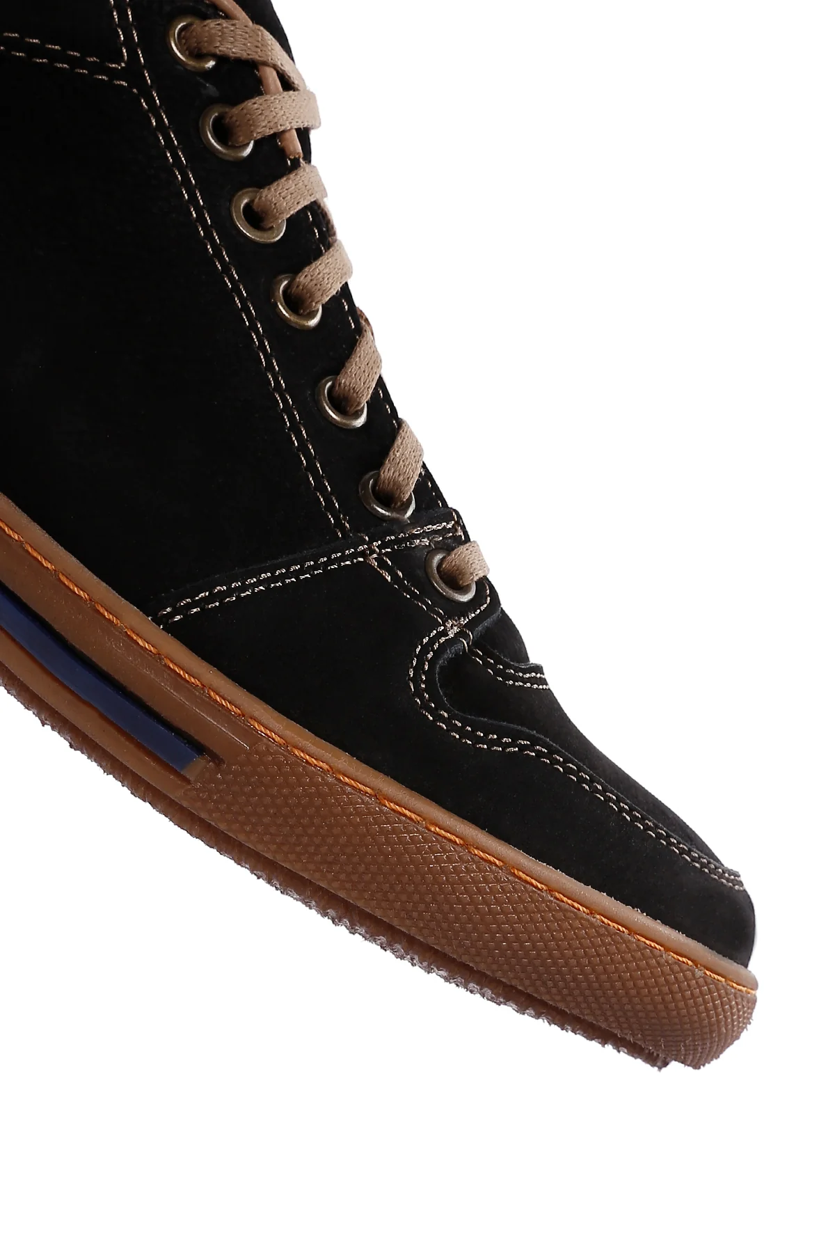 Erkek Siyah Nubuk Deri Sneaker - Image 10