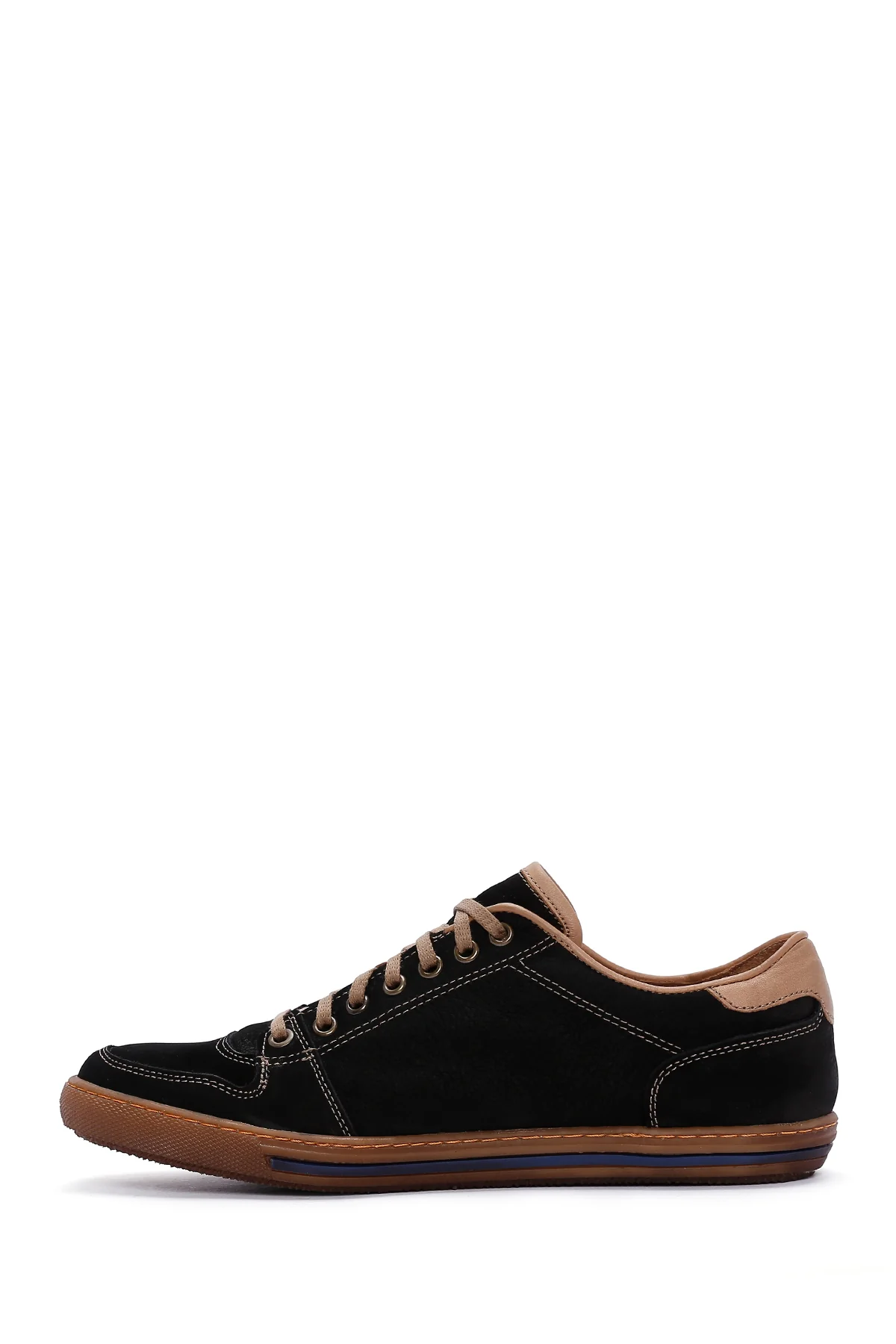 Erkek Siyah Nubuk Deri Sneaker - Image 2