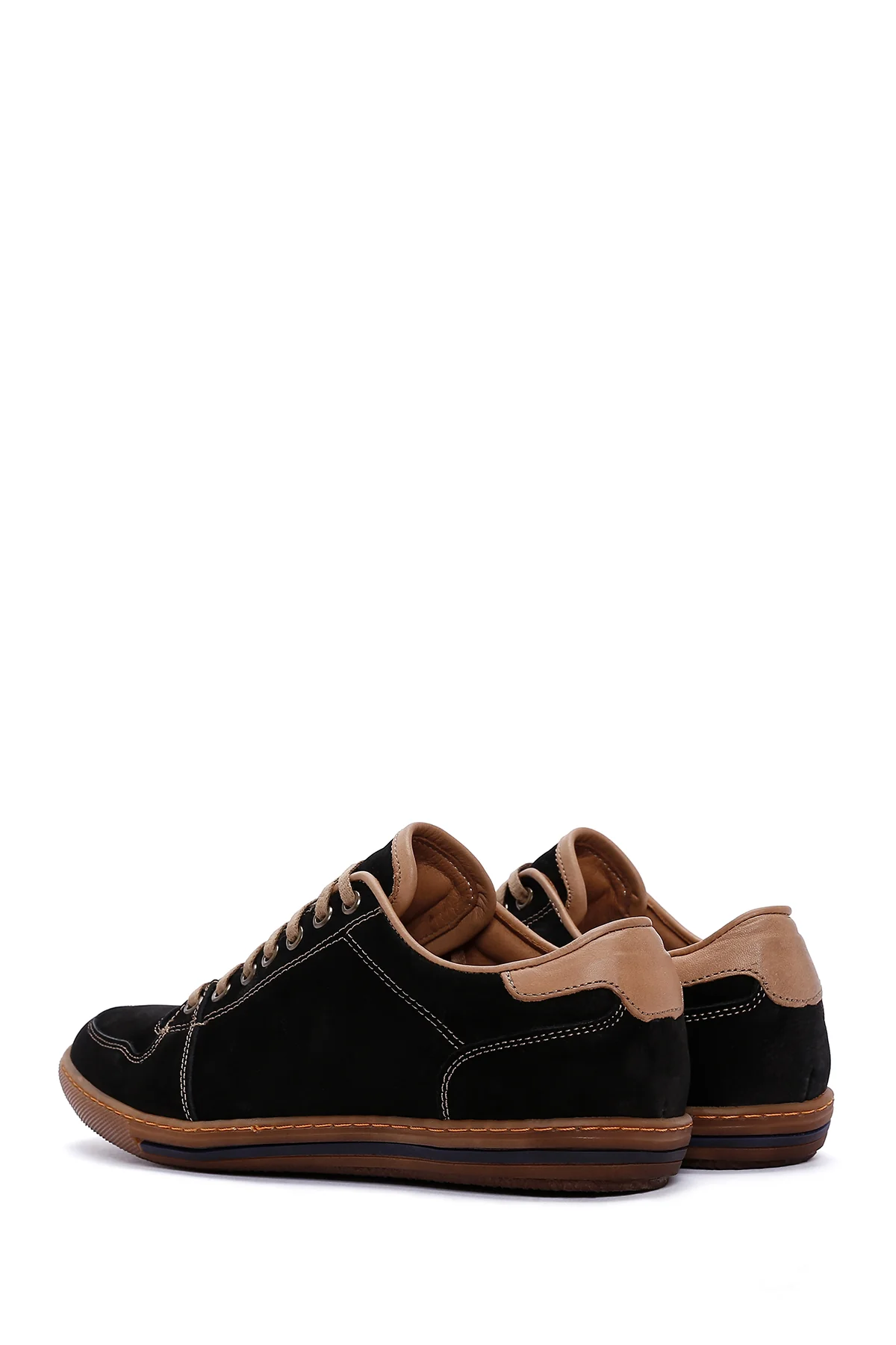Erkek Siyah Nubuk Deri Sneaker - Image 5