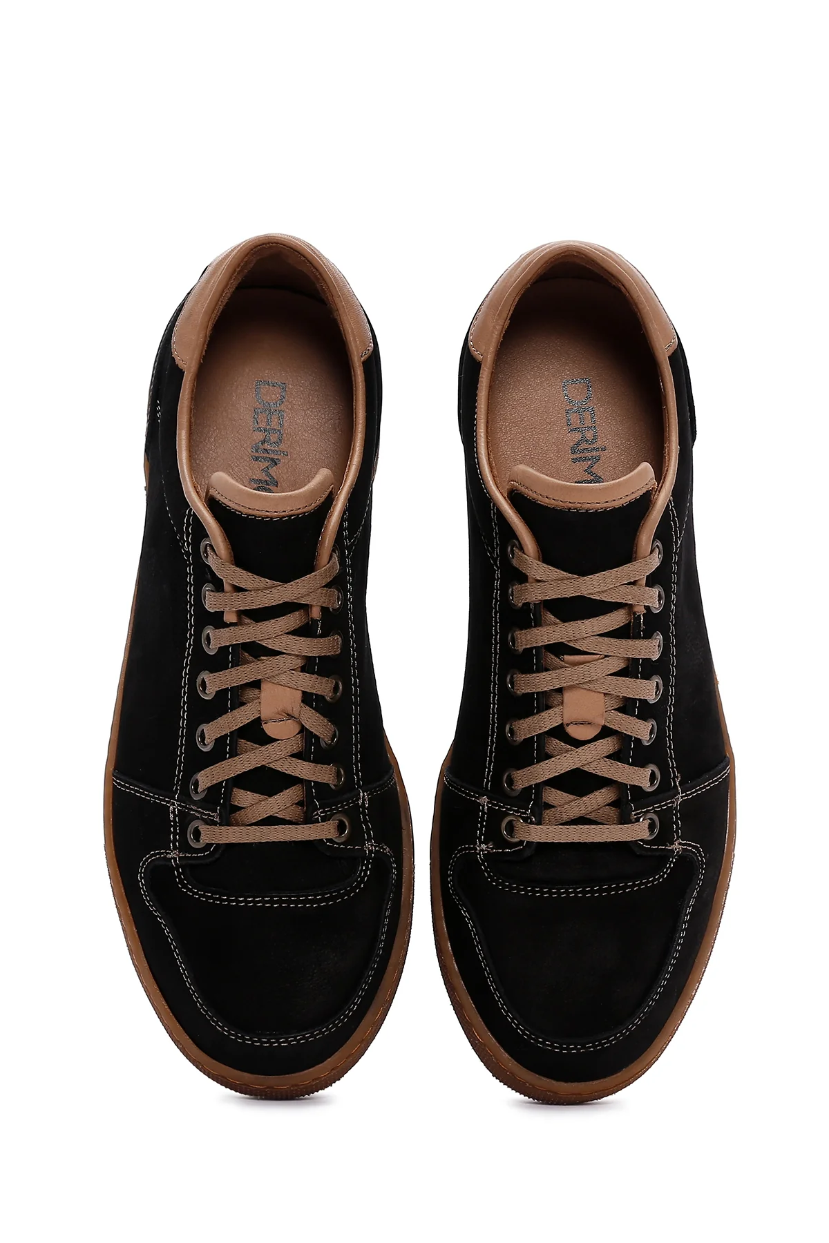 Erkek Siyah Nubuk Deri Sneaker - Image 6