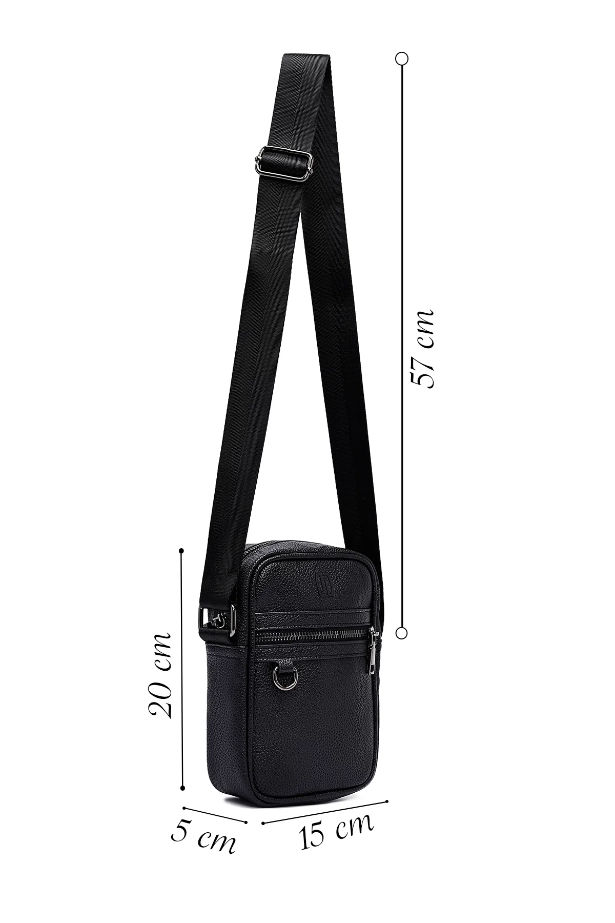 Erkek Siyah Postacı Çantası - Image 2