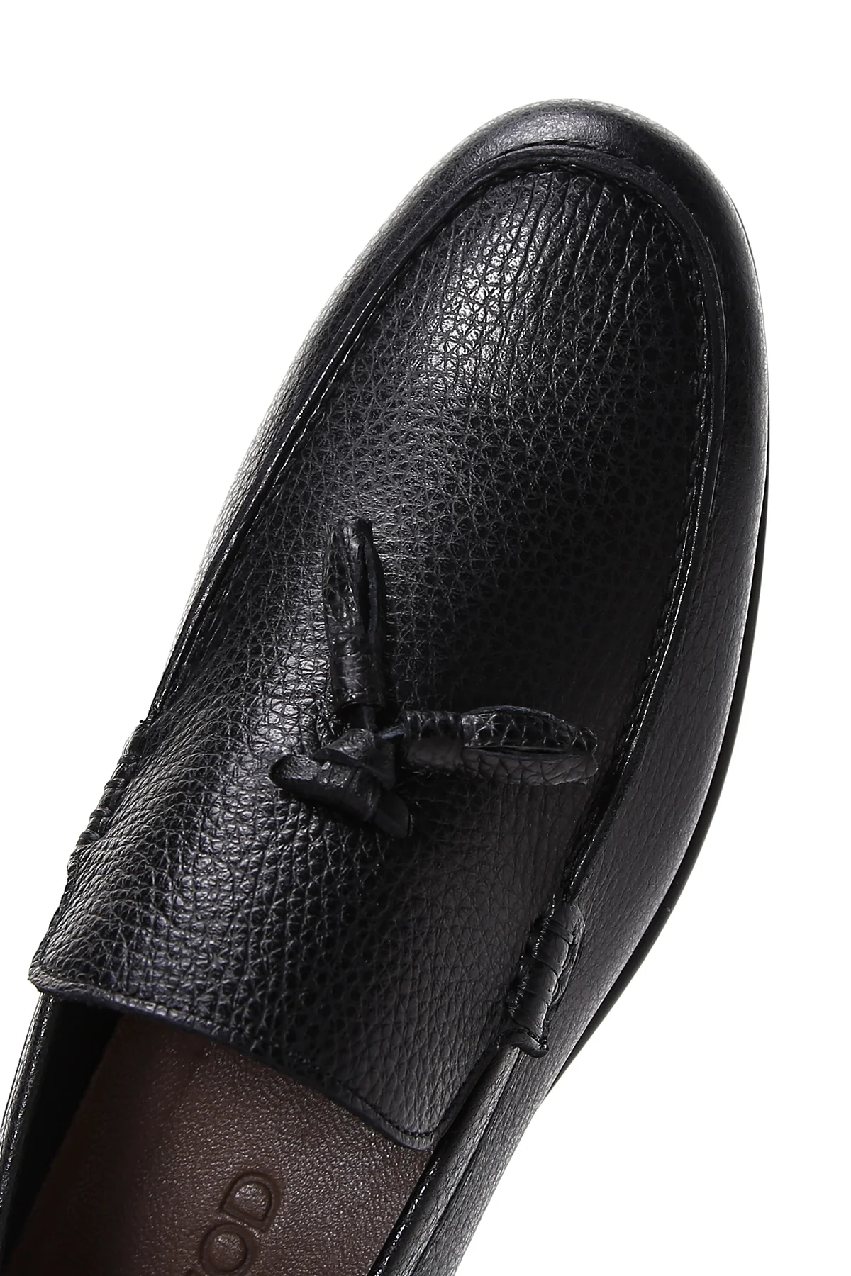 Erkek Siyah Püsküllü Deri Casual Loafer - Image 8