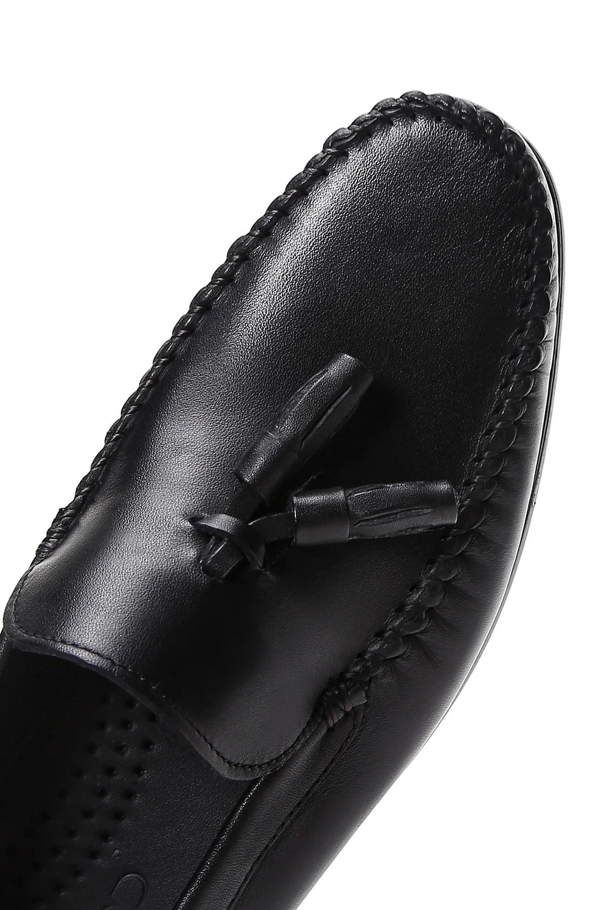Erkek Siyah Püsküllü Deri Casual Loafer - Image 8