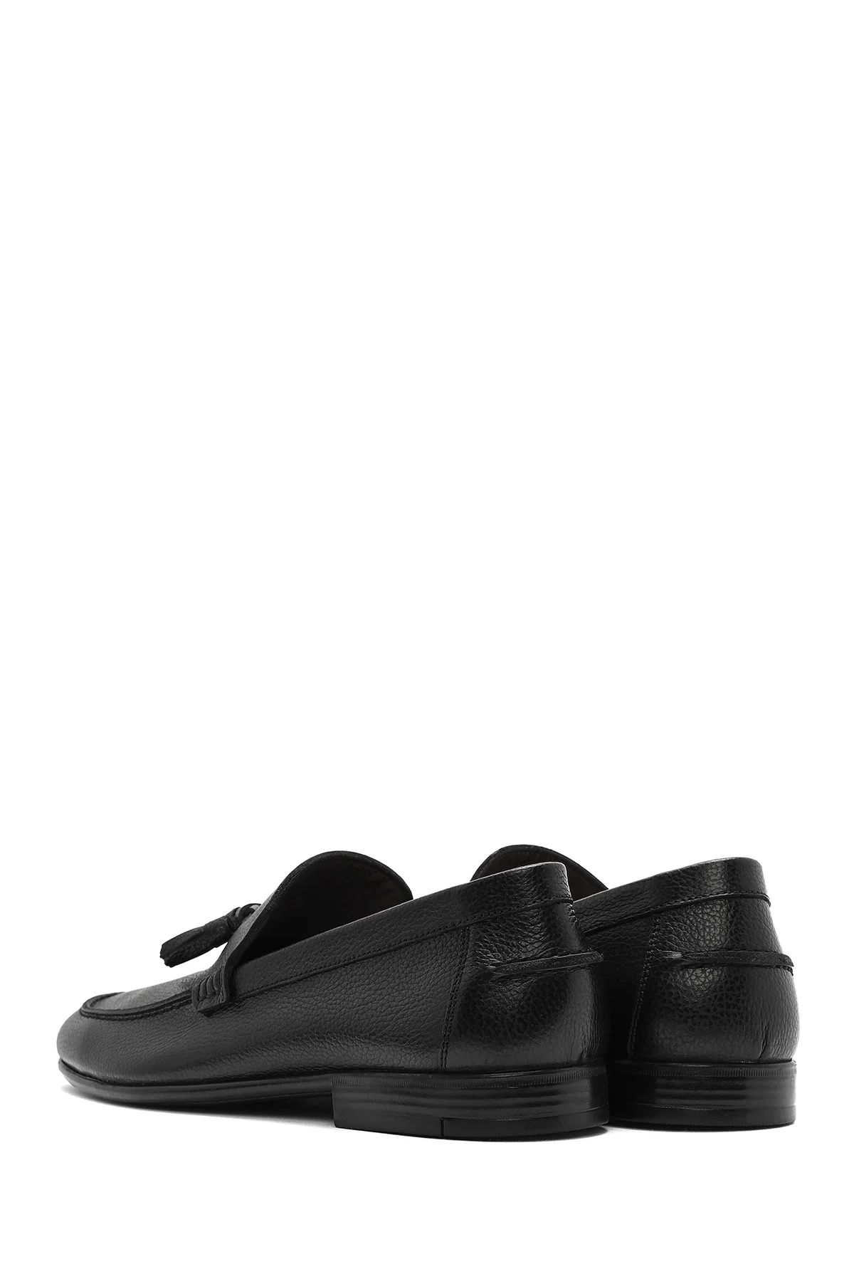 Erkek Siyah Püsküllü Deri Casual Loafer - Image 5