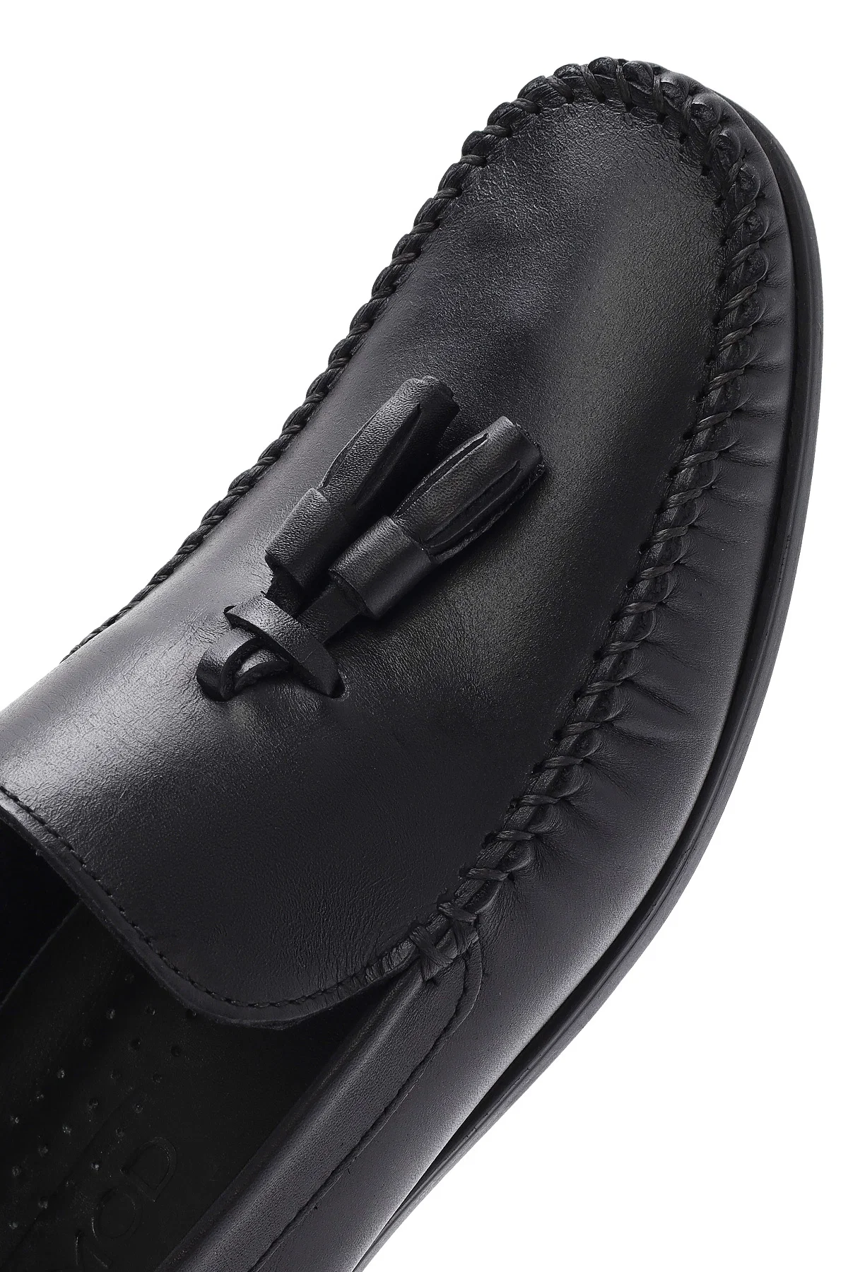 Erkek Siyah Püsküllü Deri Casual Loafer - Image 9