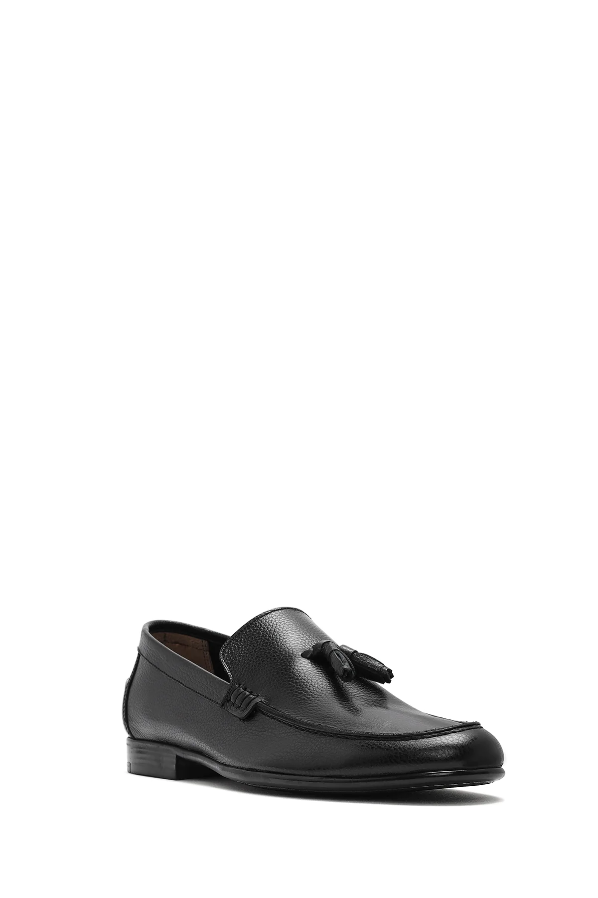 Erkek Siyah Püsküllü Deri Casual Loafer - Image 7