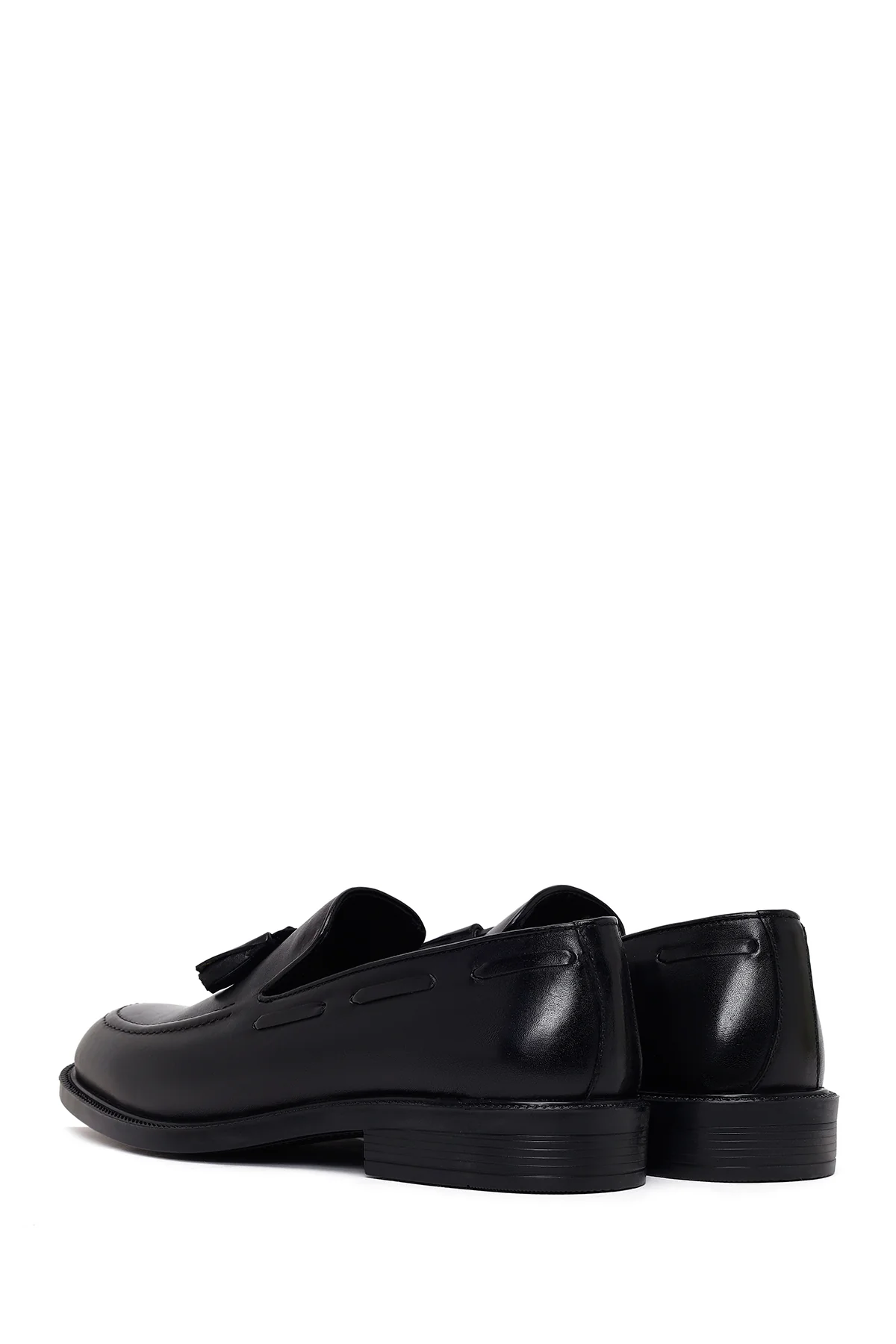 Erkek Siyah Püsküllü Deri Klasik Loafer - Image 6